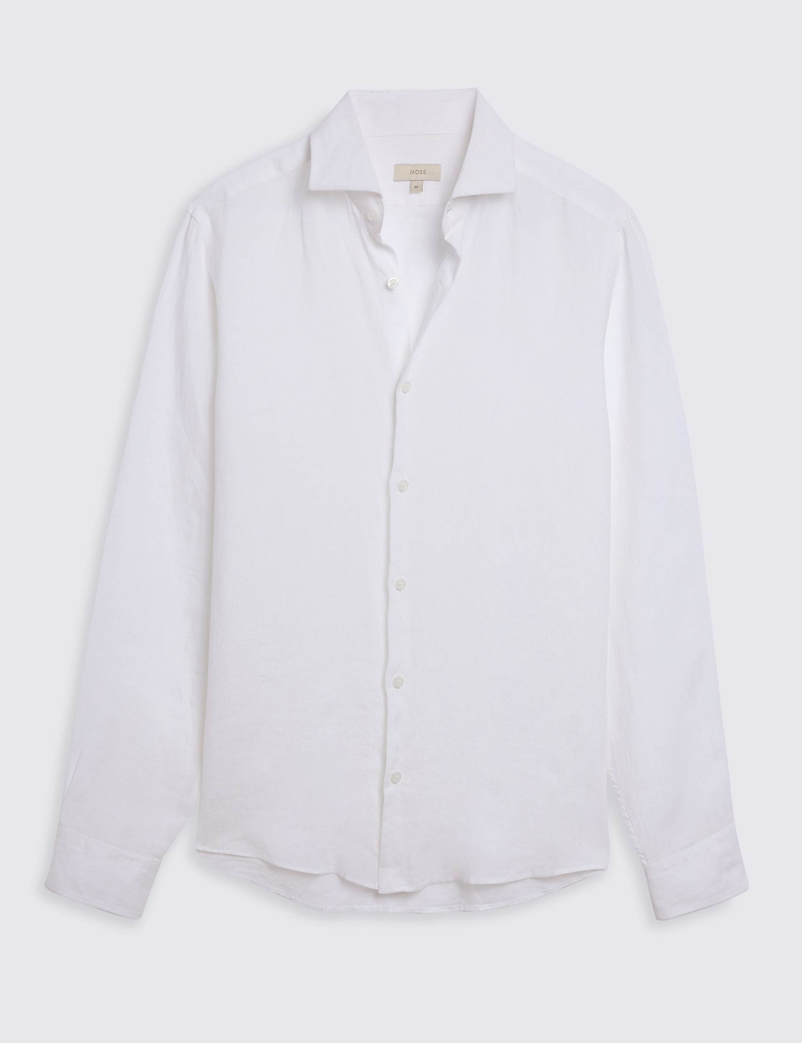 Tailored Fit Pure Linen Shirt 2 of 4