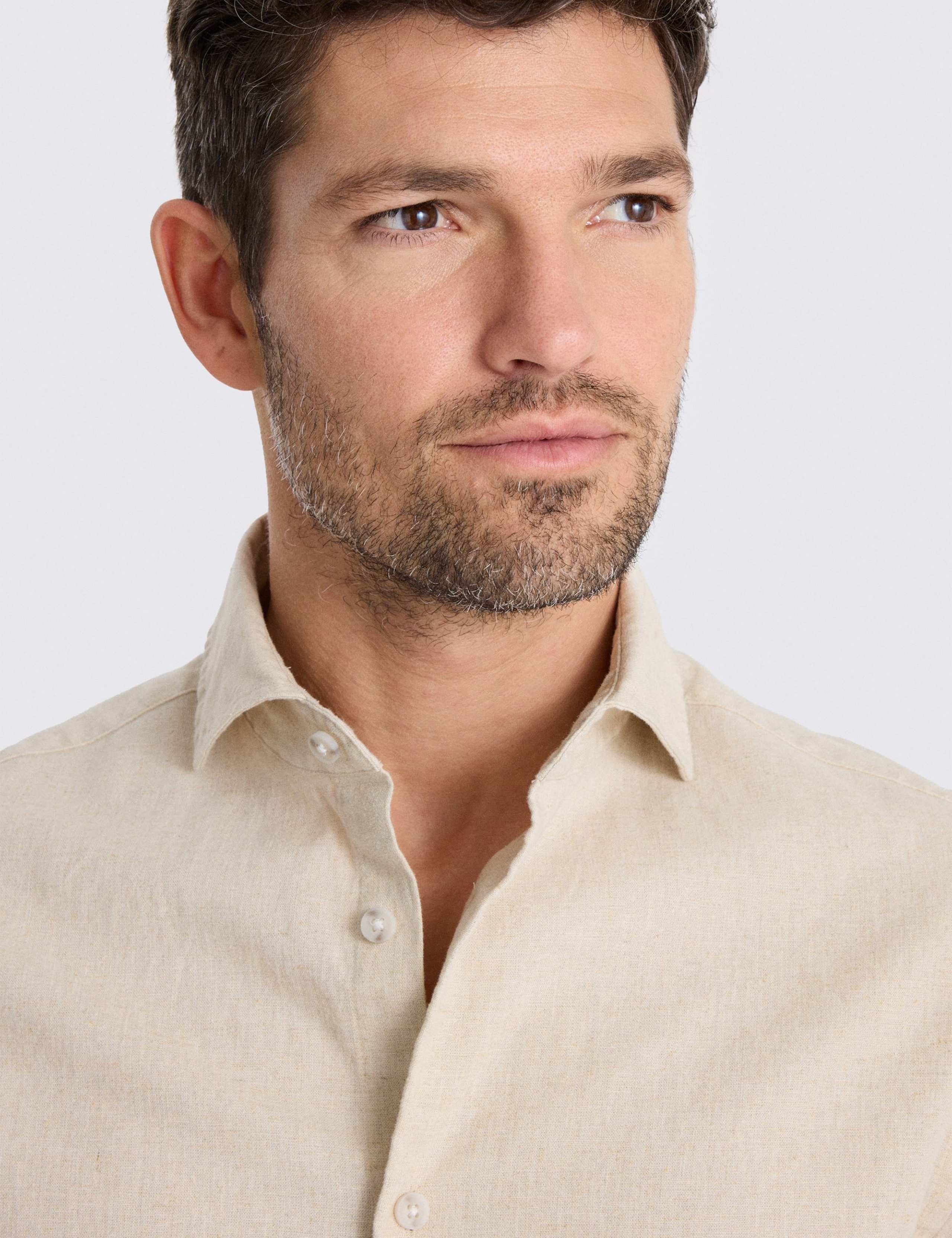 Tailored Fit Linen Cotton Blend Shirt 4 of 4