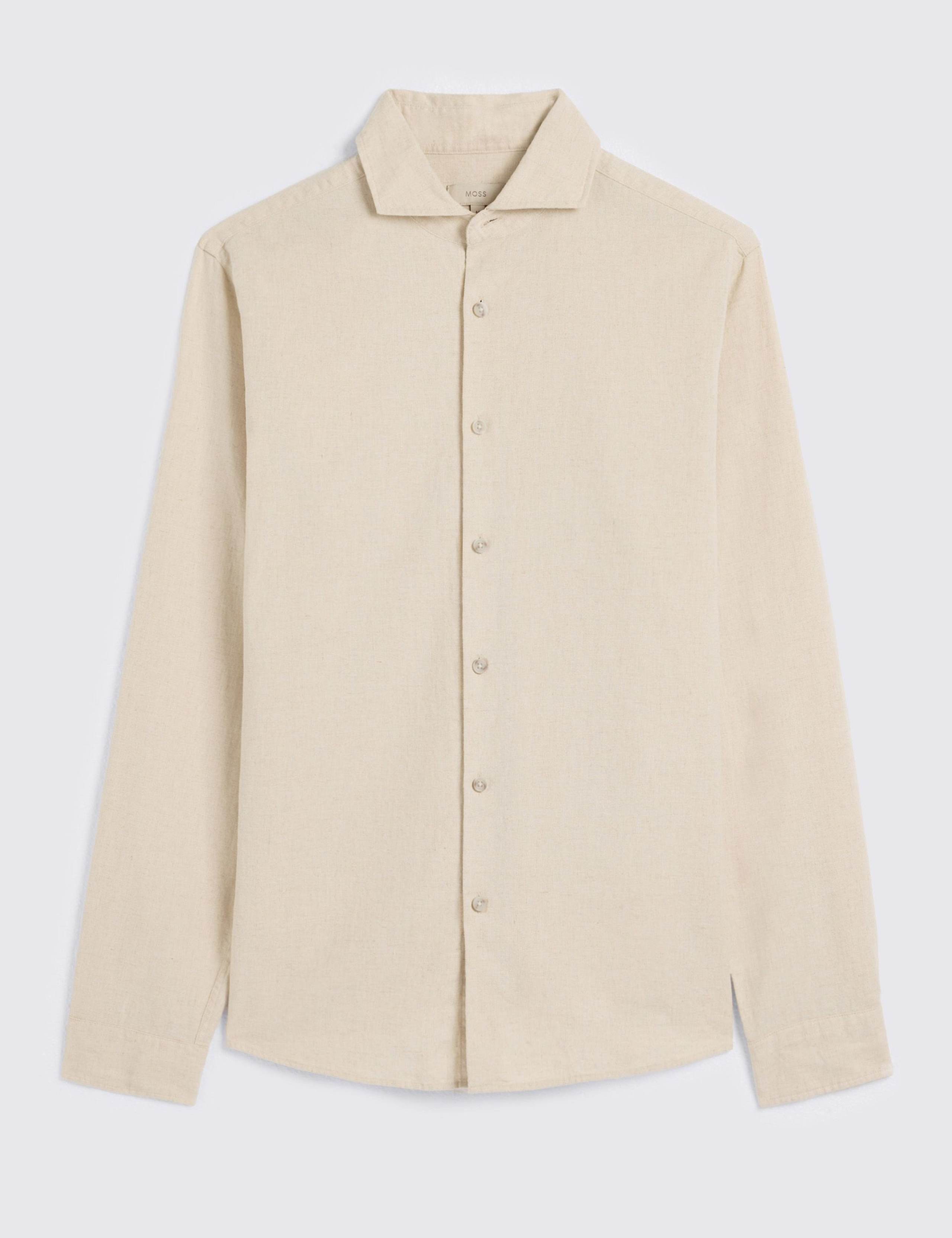 Tailored Fit Linen Cotton Blend Shirt 2 of 4