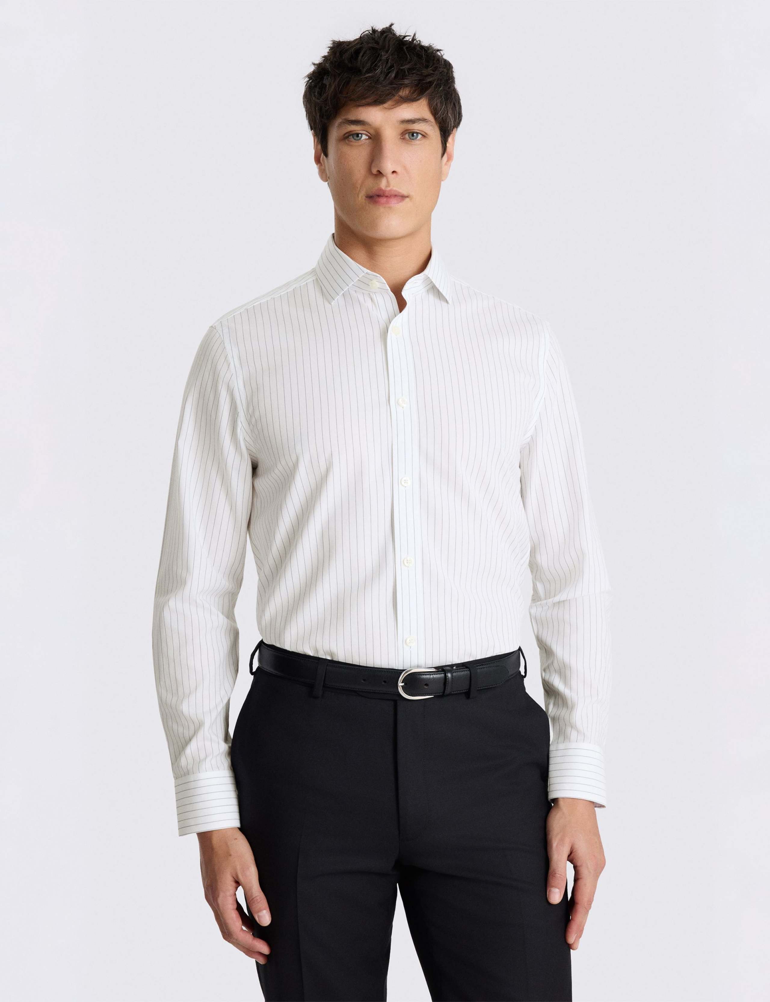 Tailored Fit Non Iron Striped Shirt 1 of 3