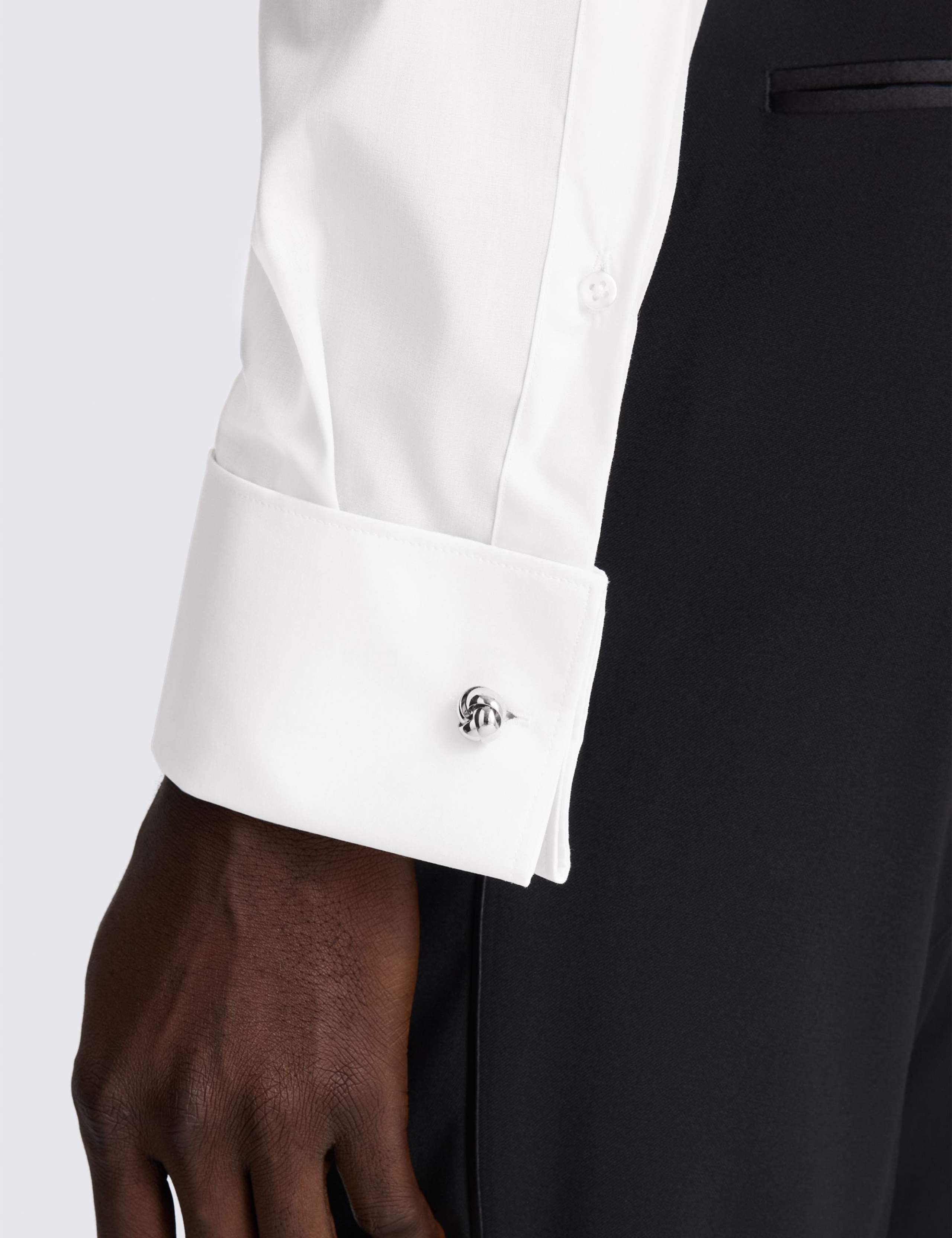 Tailored Fit Pure Cotton Dress Shirt 3 of 3