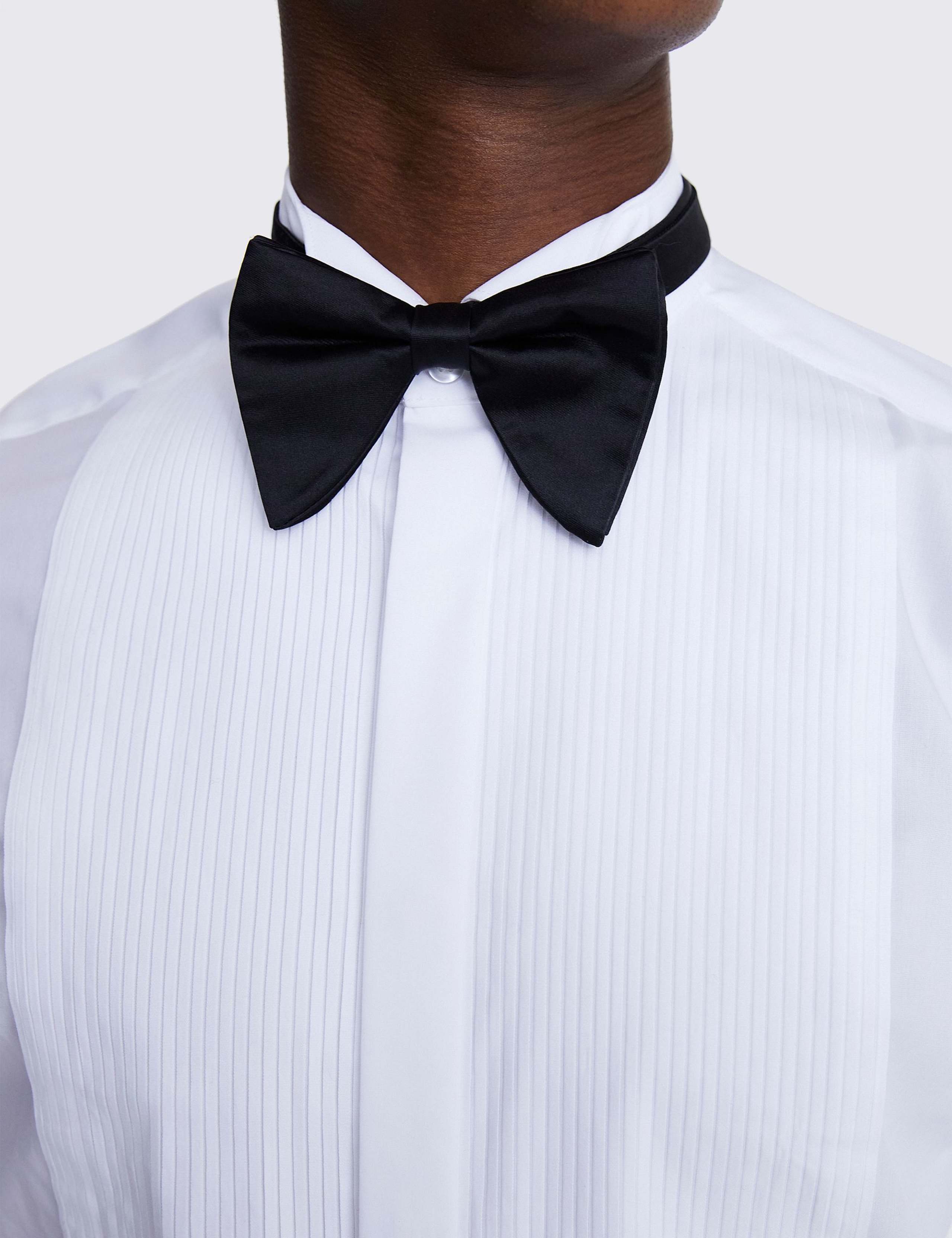 Tailored Fit Pure Cotton Pleated Dress Shirt 4 of 4