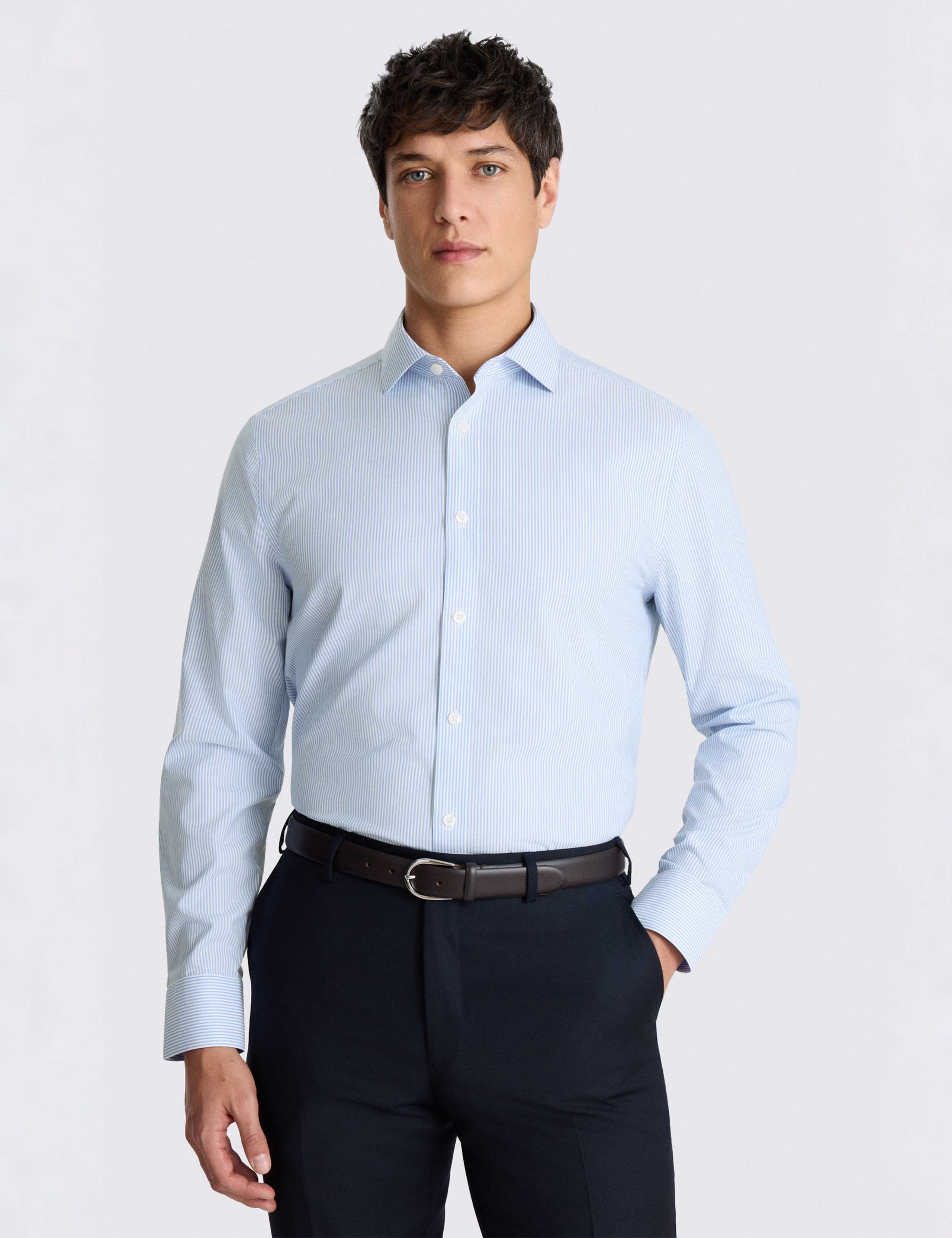 Tailored Fit Striped Stretch Shirt 1 of 3