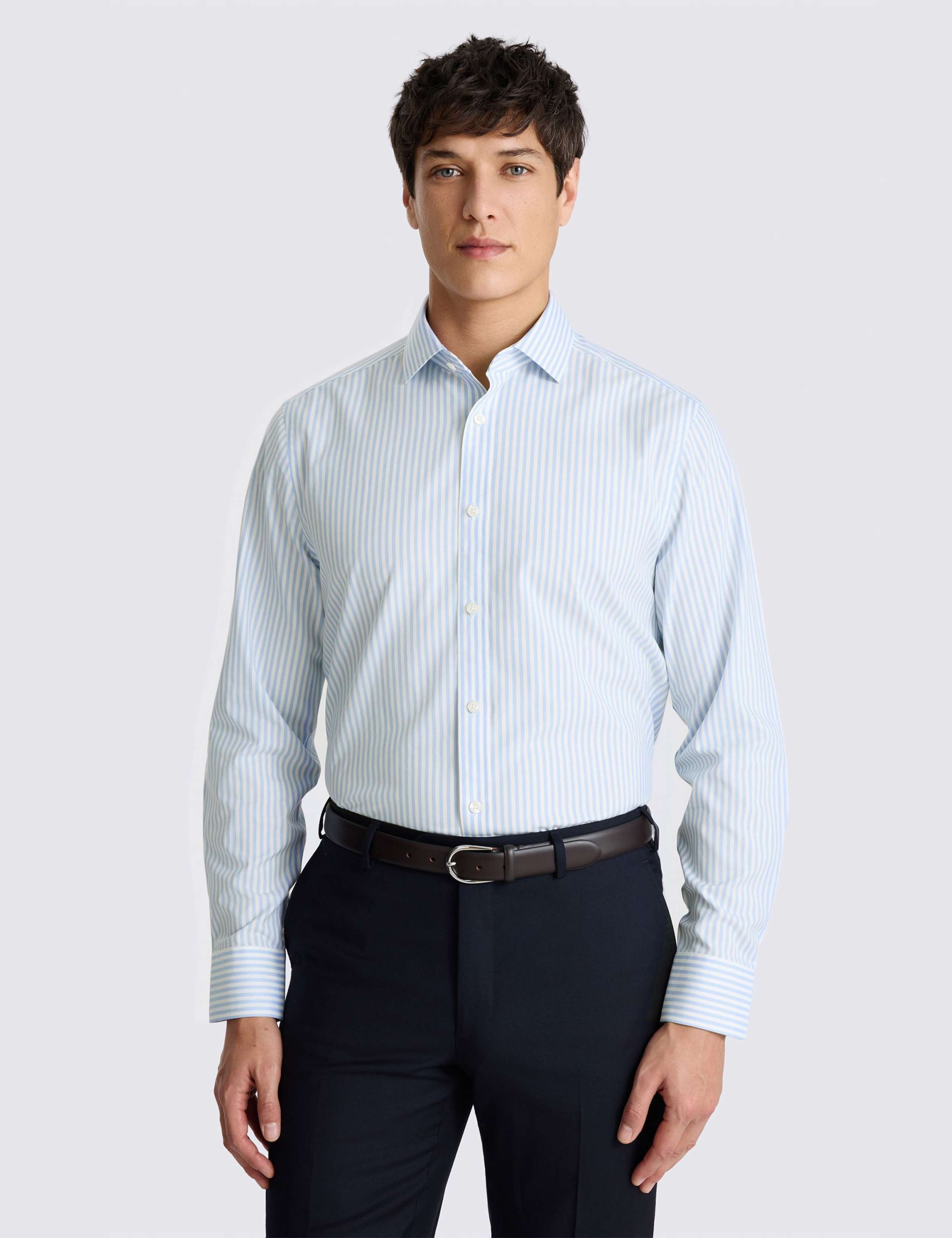 Tailored Fit Non Iron Striped Shirt 1 of 3