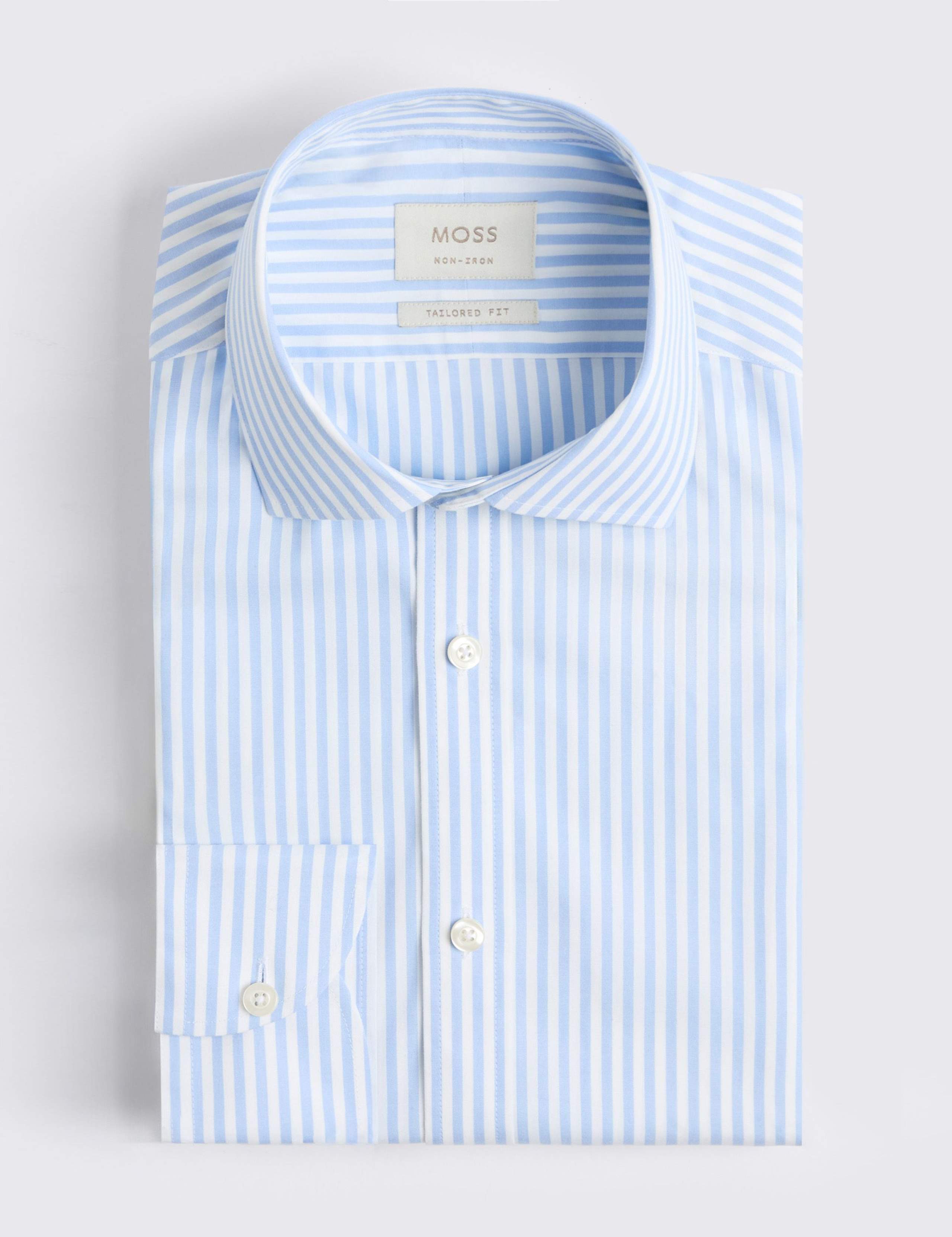 Tailored Fit Non Iron Striped Shirt 2 of 3