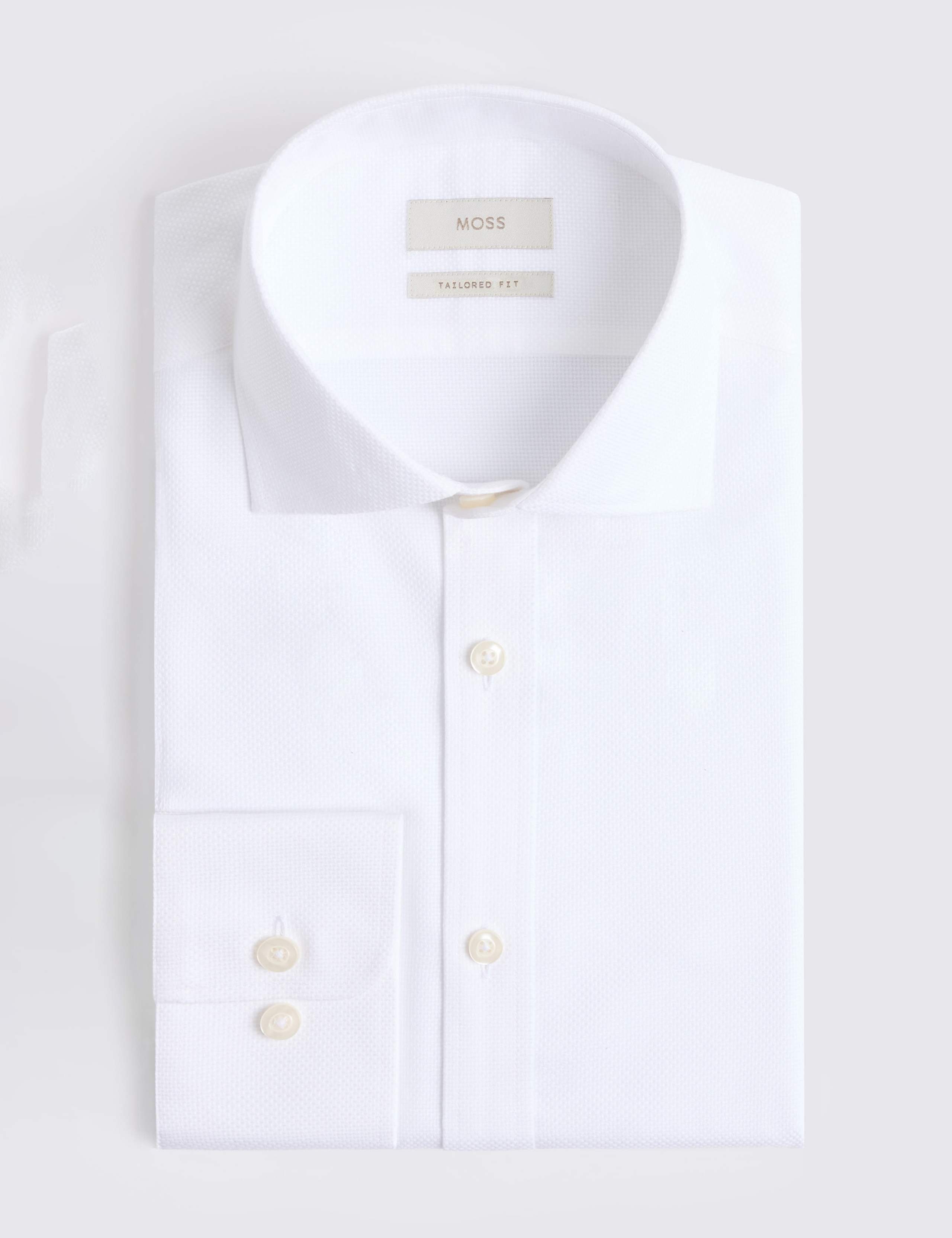 Tailored Fit Pure Cotton Dobby Luxury Shirt 2 of 3