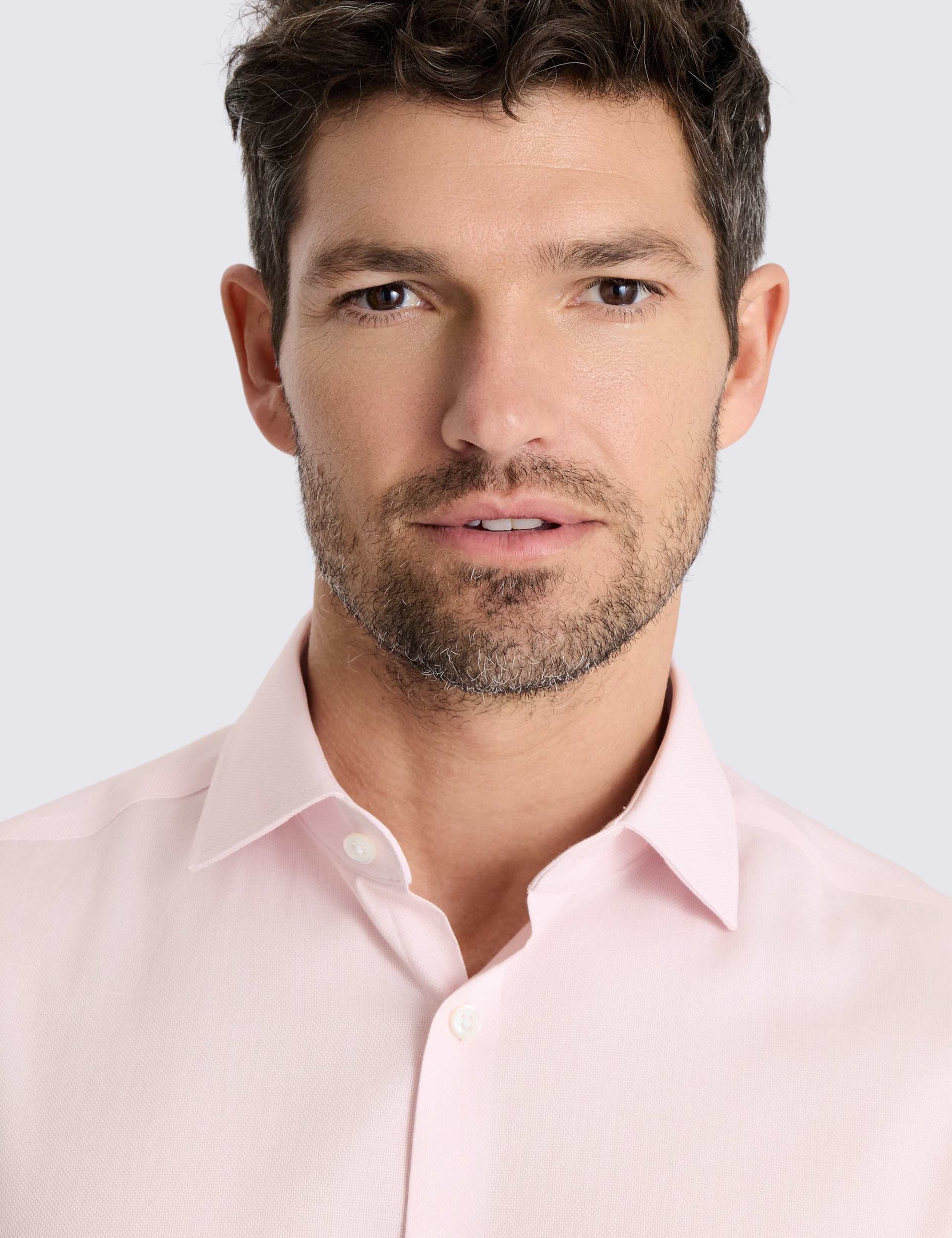 Slim Fit Cotton Rich Dobby Stretch Shirt 3 of 3