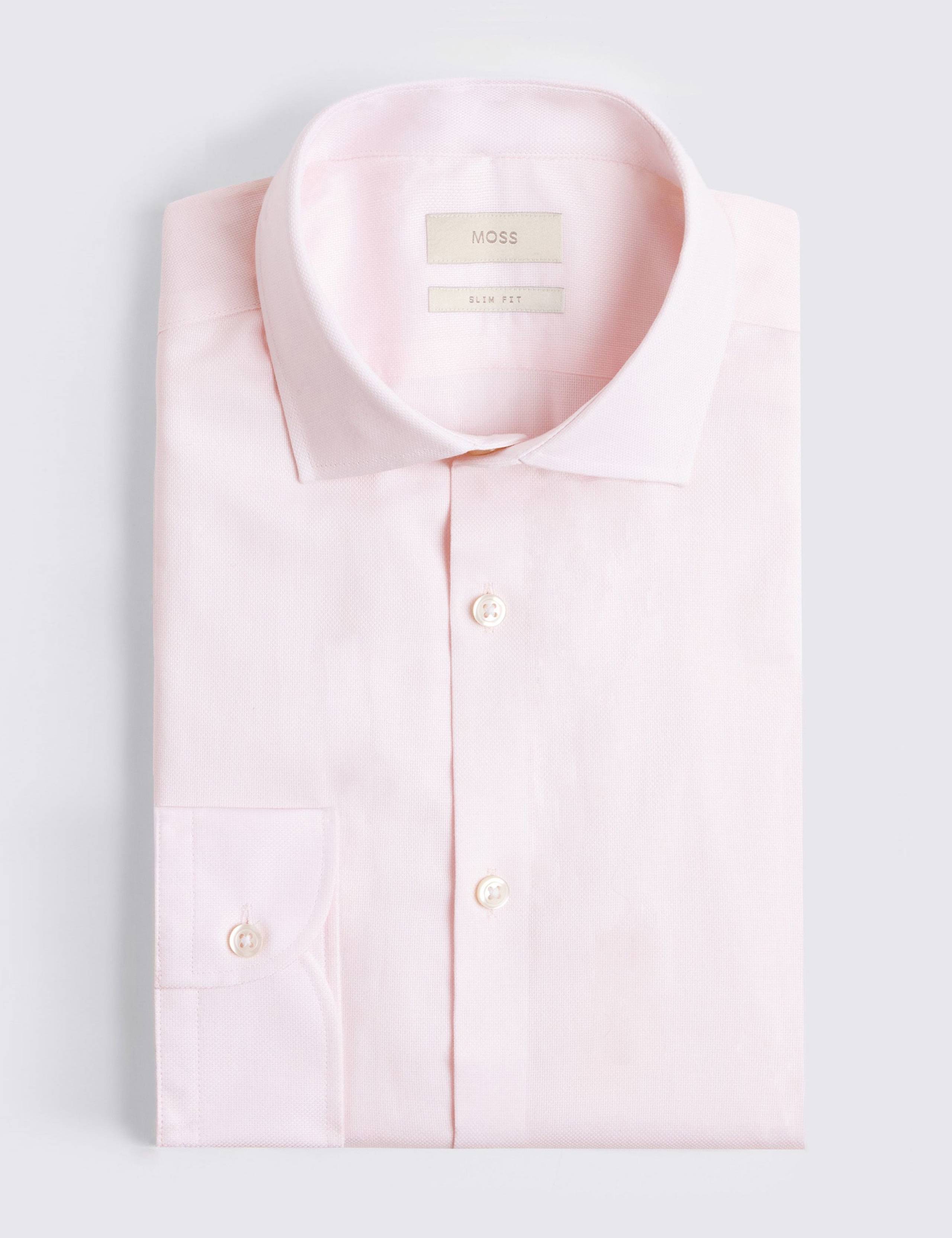 Slim Fit Cotton Rich Dobby Stretch Shirt 2 of 3