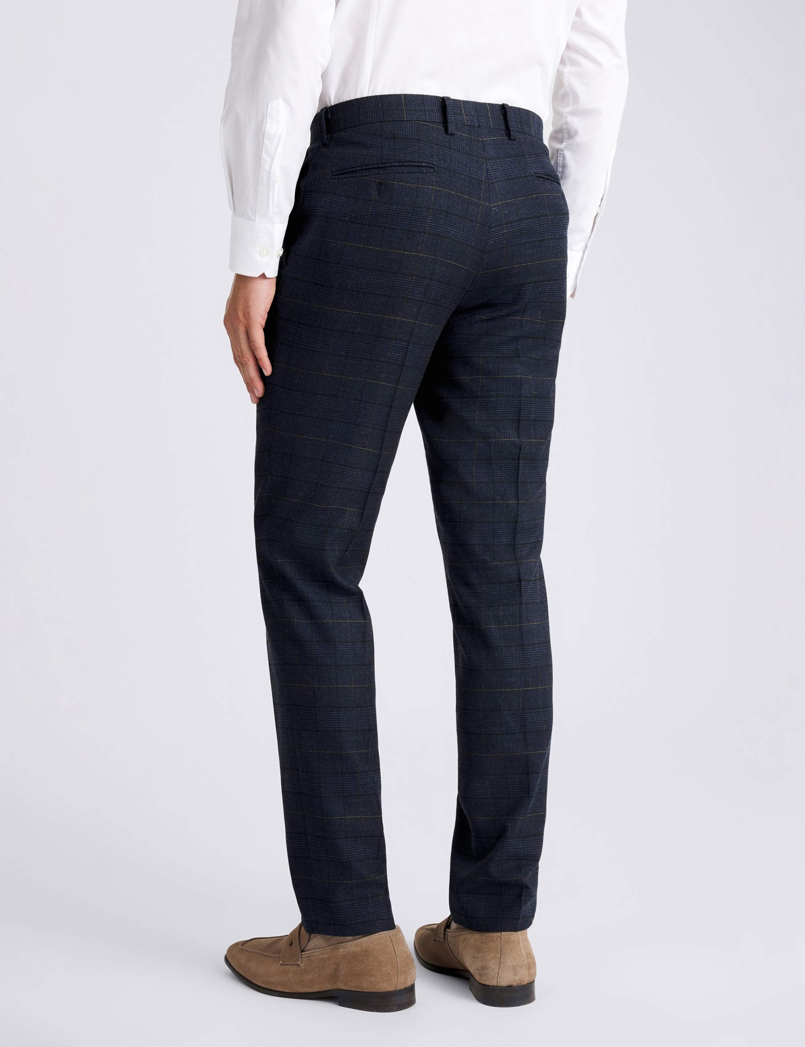 Tailored Fit Check Suit Trousers 3 of 3