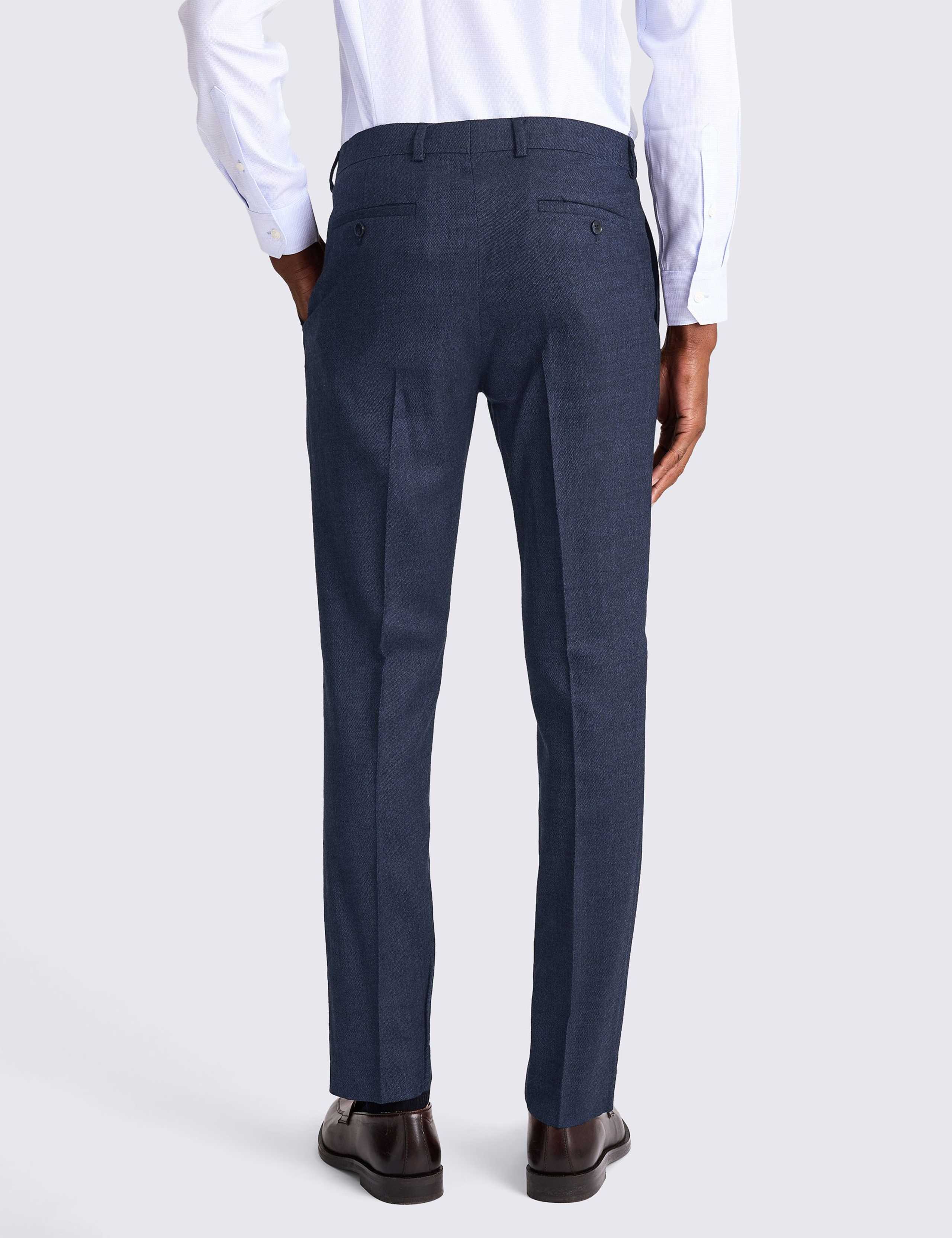 Slim Fit Wool Rich Textured Suit Trousers 3 of 3