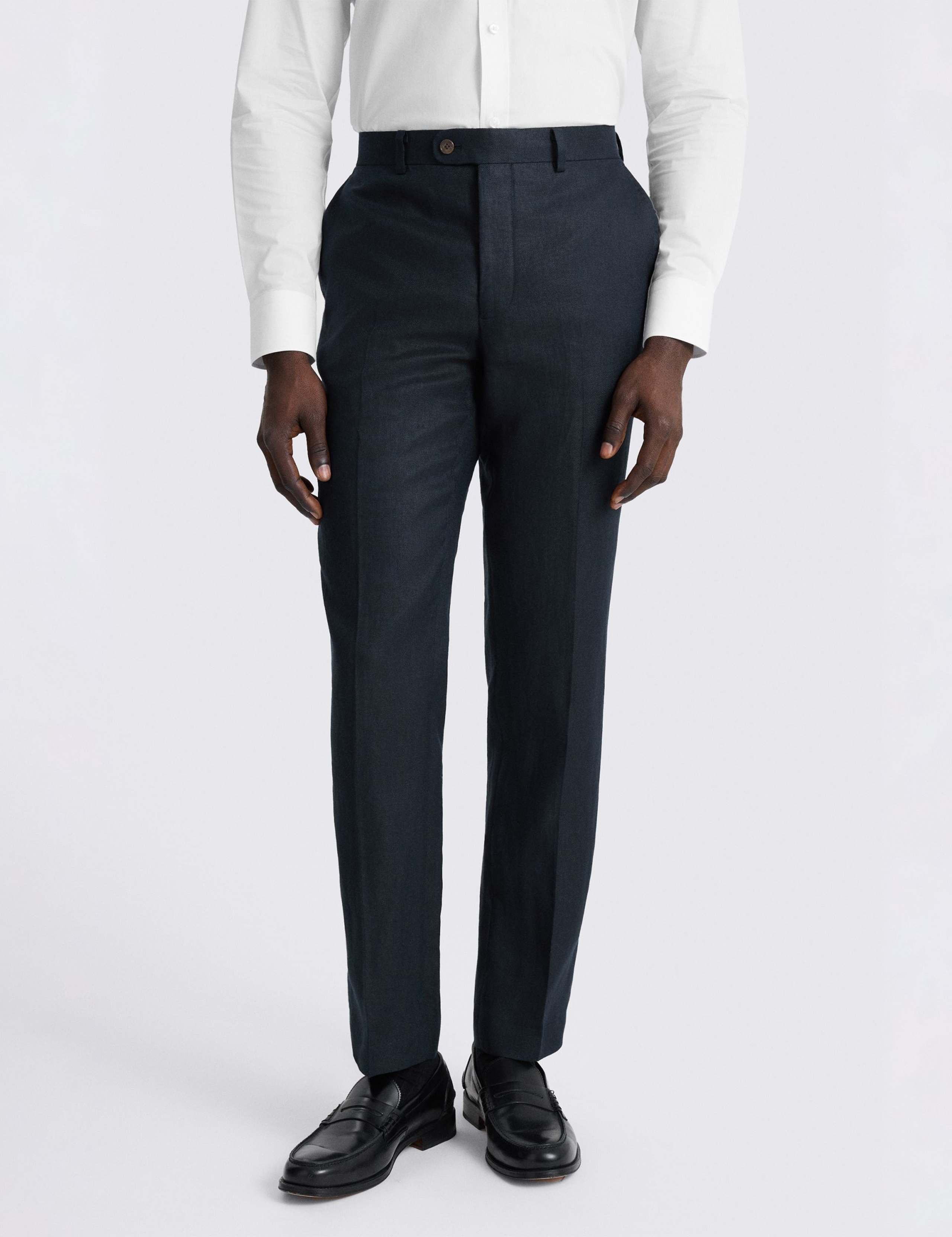 Slim Fit Pure Linen Twill Suit Trousers 1 of 3