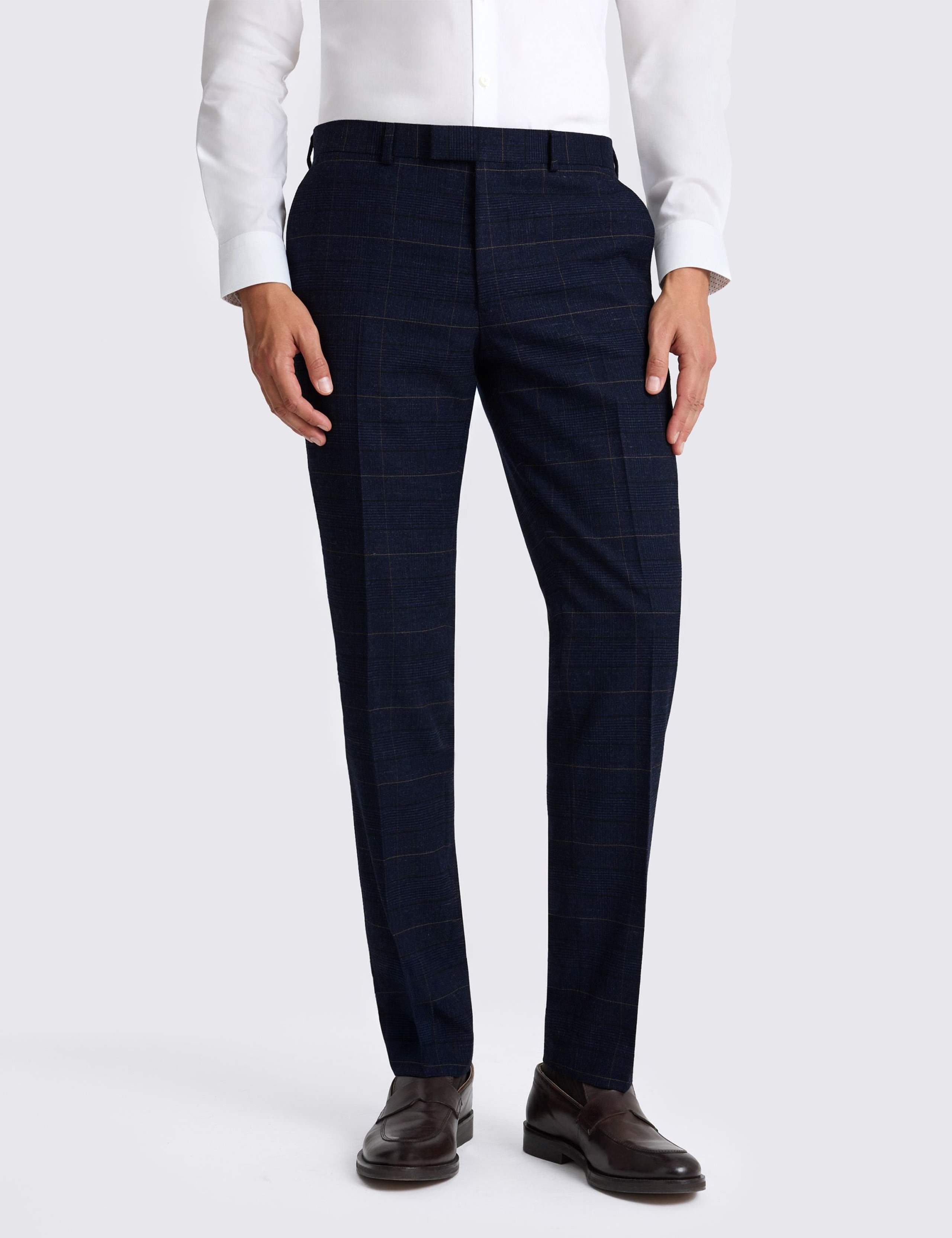 Slim Fit Check Suit Trousers 1 of 3