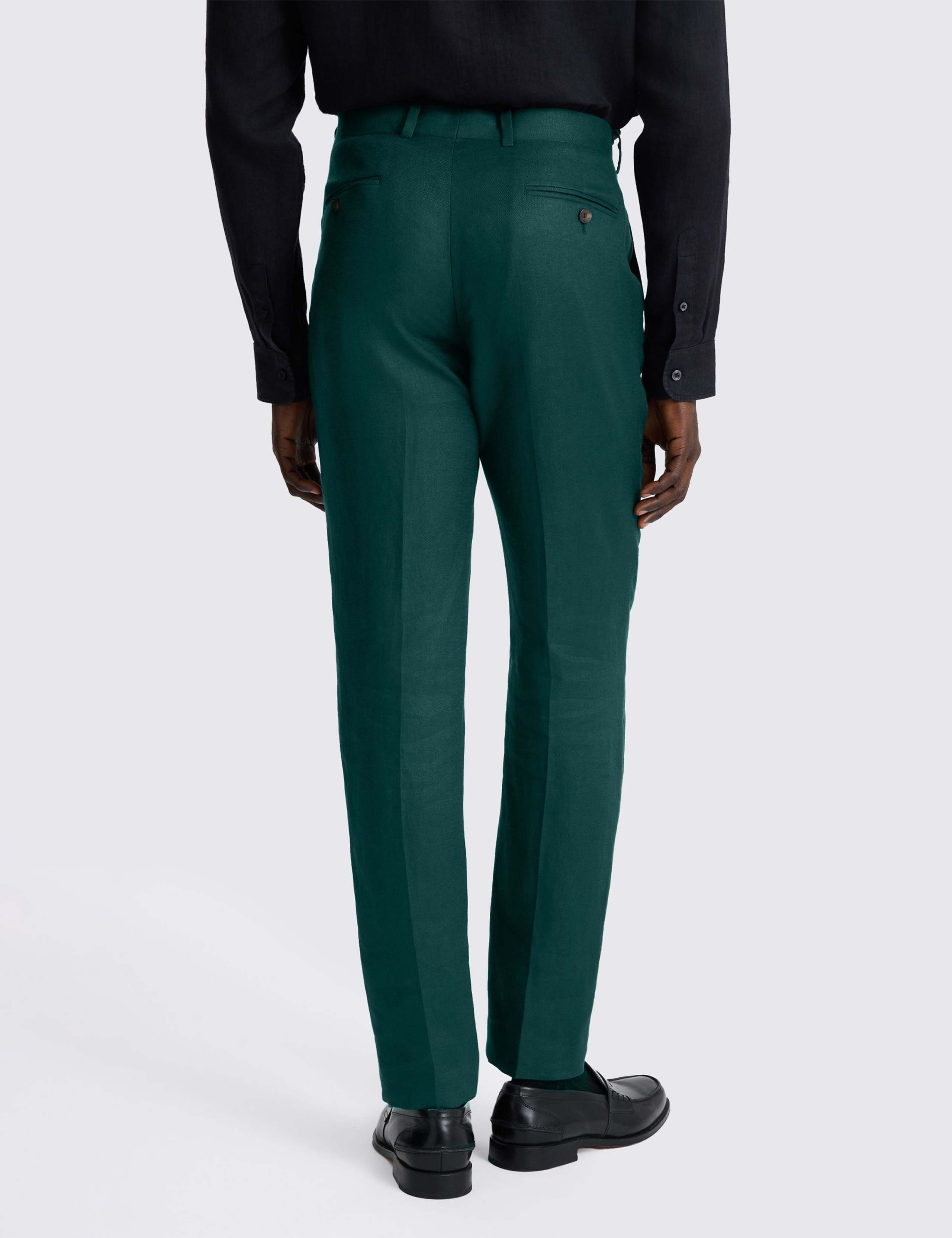 Slim Fit Pure Linen Twill Trousers 3 of 3