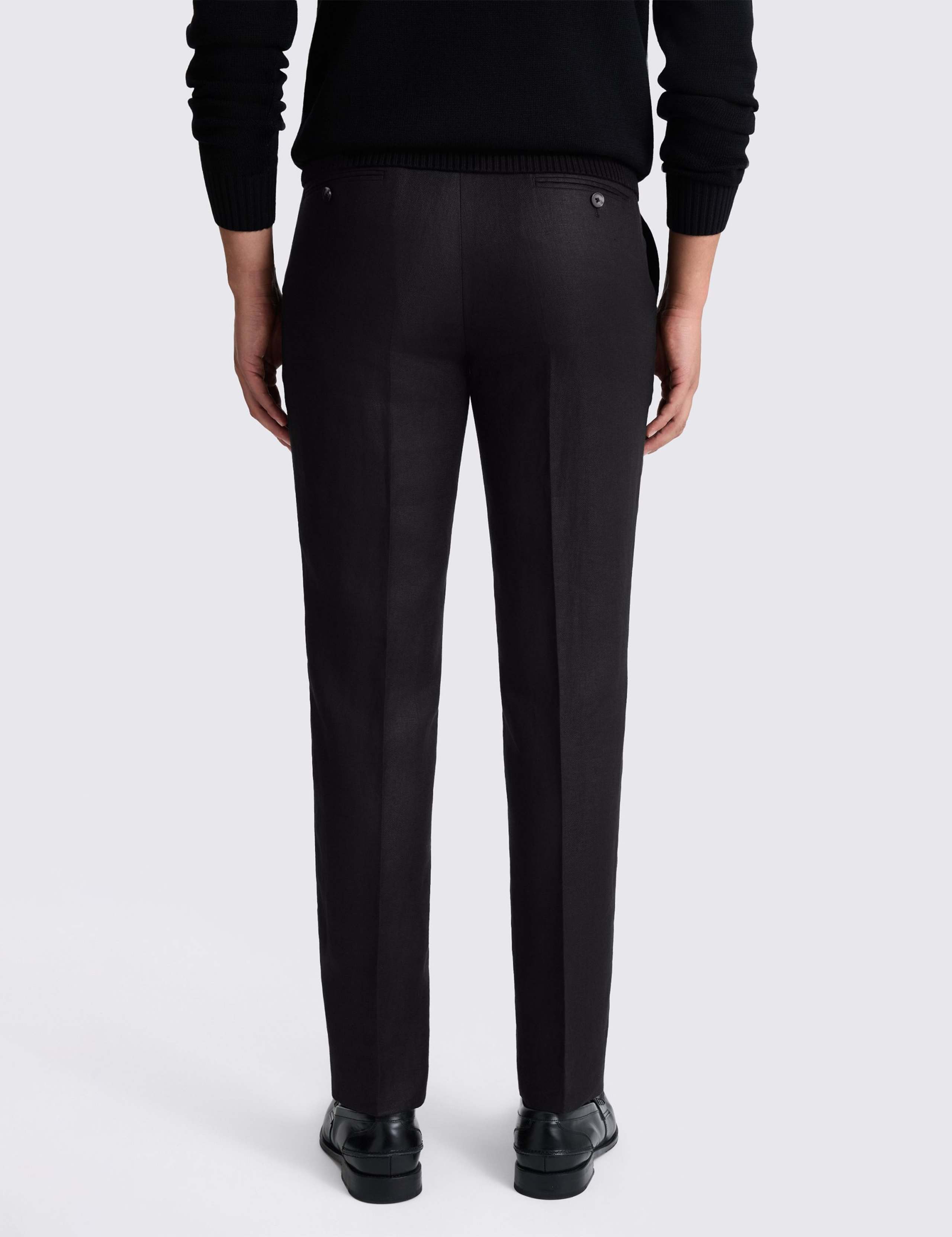 Tailored Fit Pure Linen Twill Suit Trousers 2 of 3
