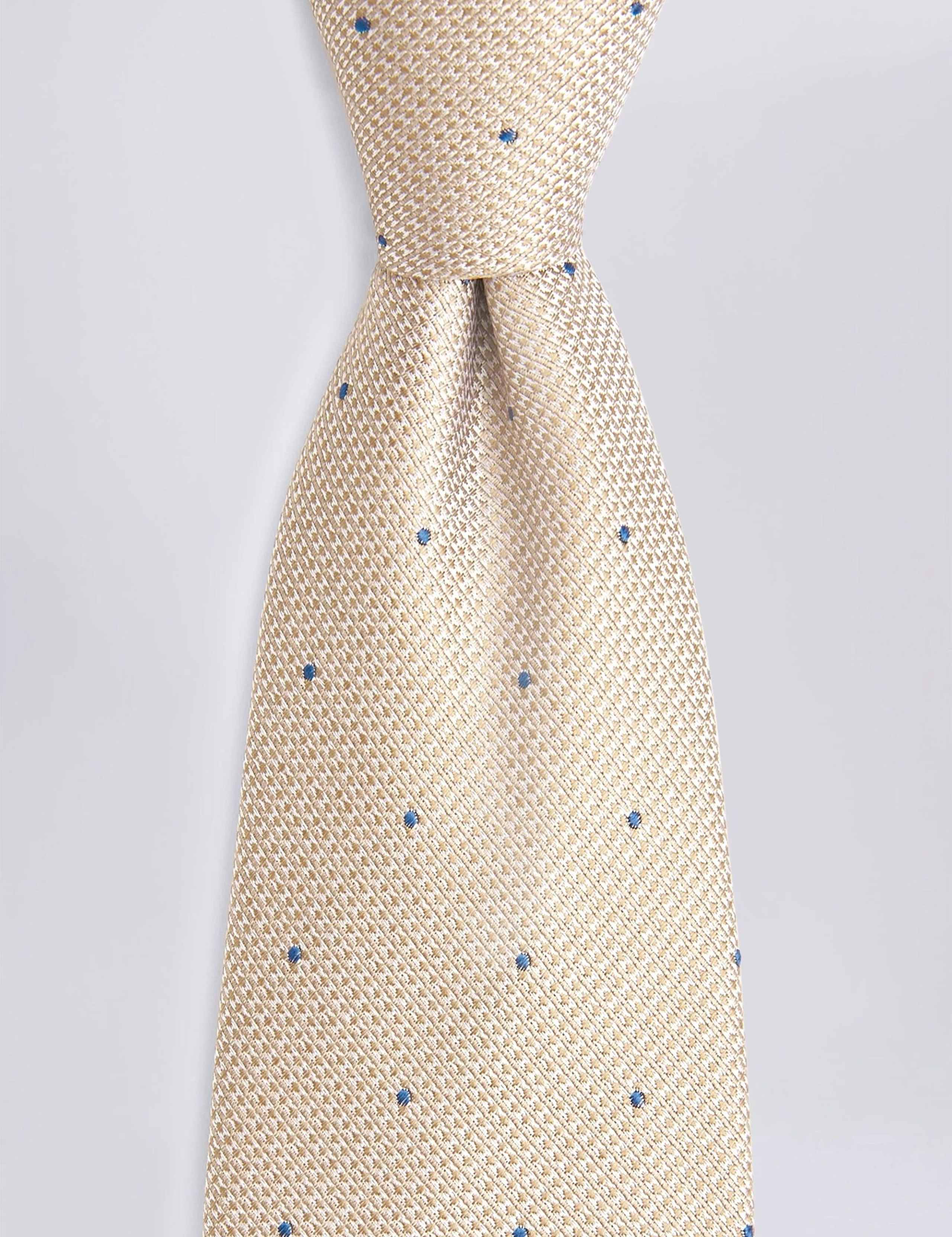 Contrast Spot Pure Silk Tie 2 of 2