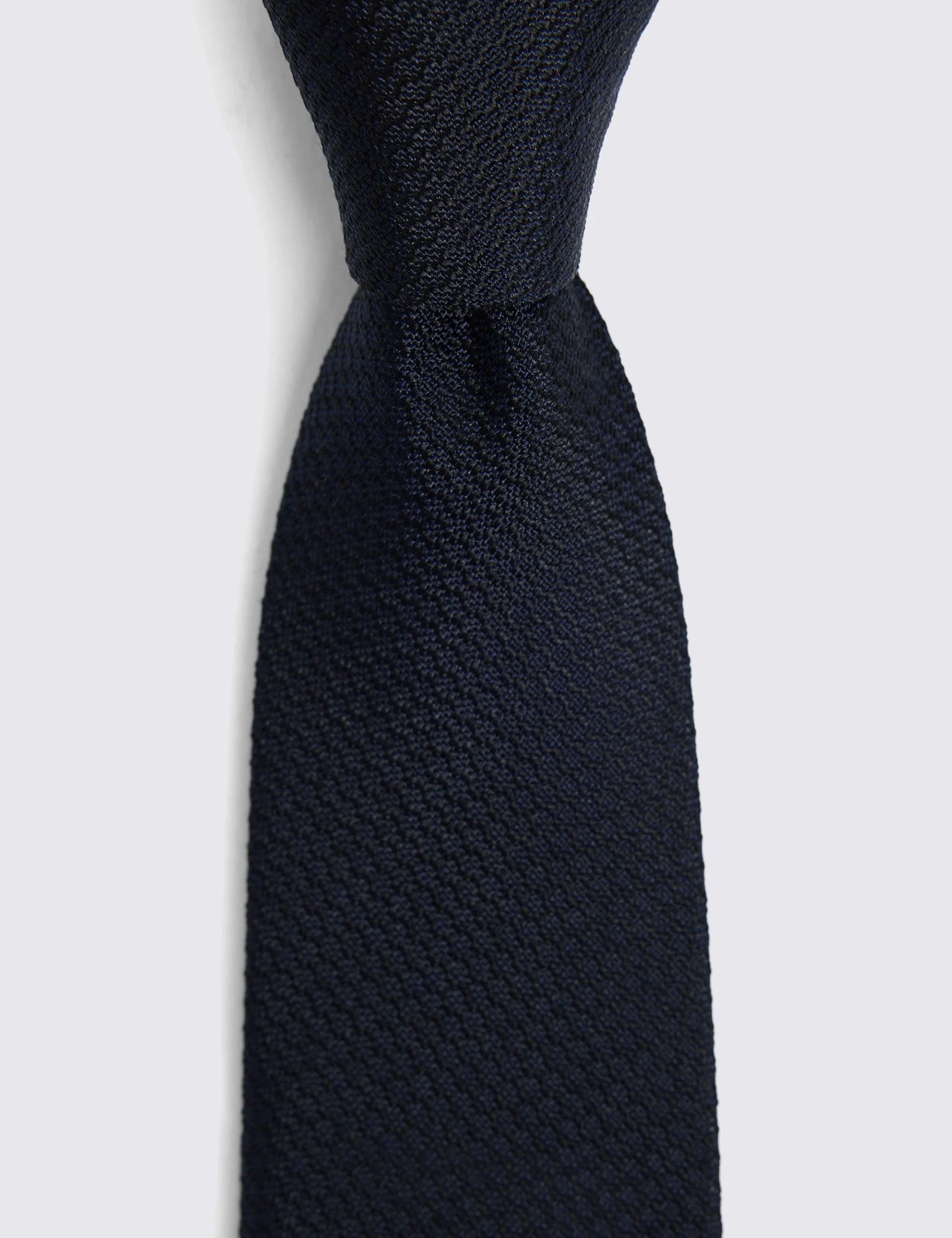 Woven Textured Pure Silk Tie 2 of 3