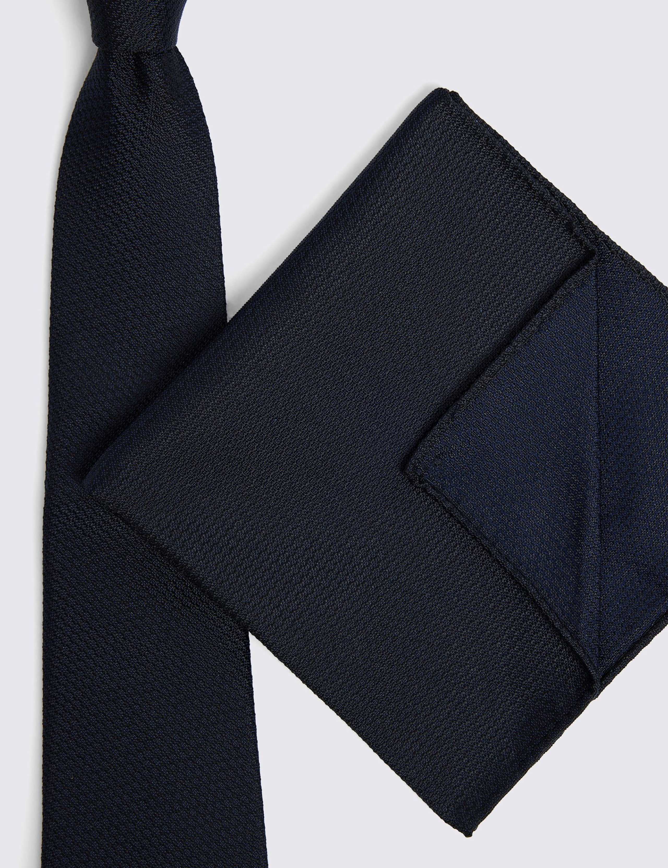 Woven Textured Pure Silk Tie 3 of 3