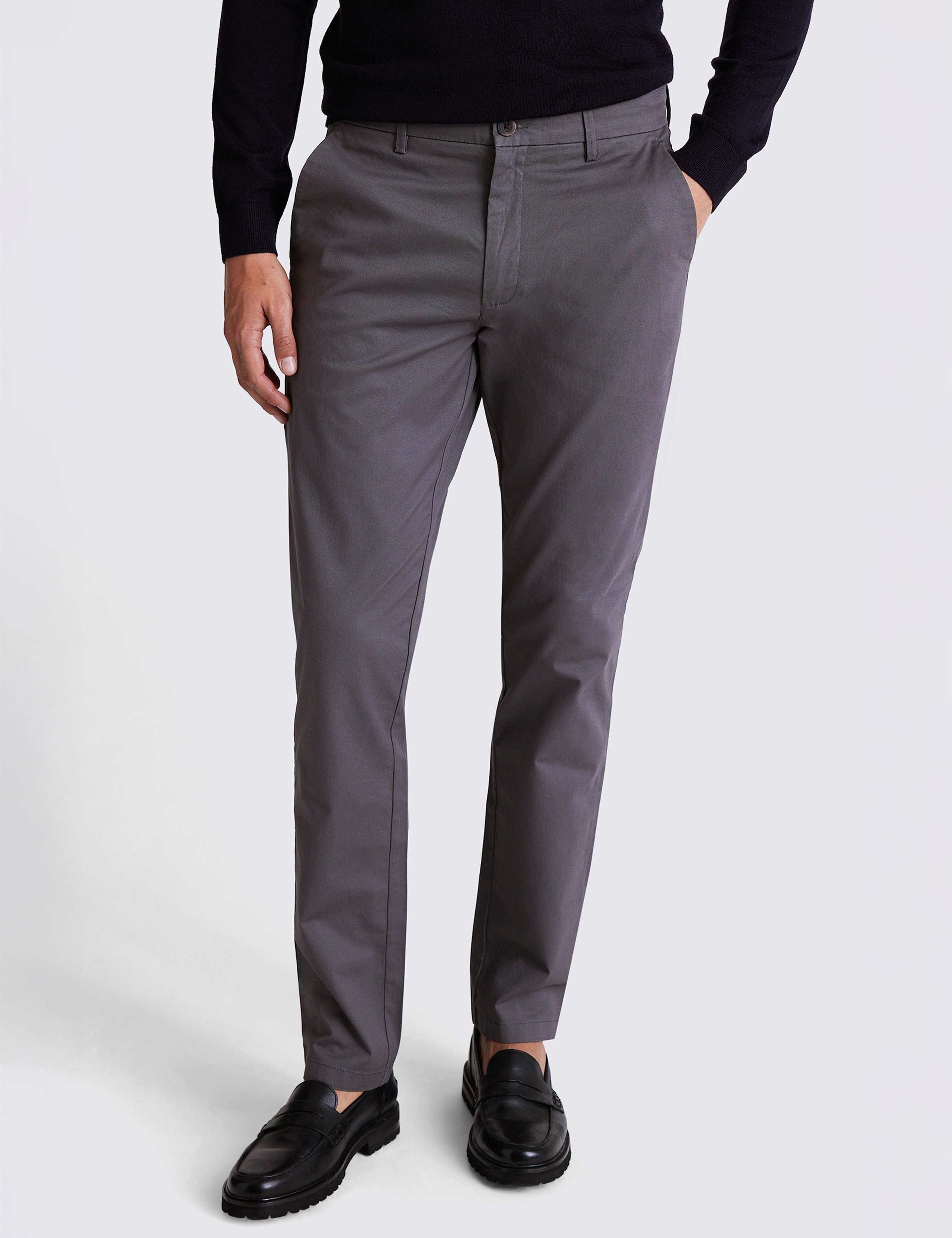 Tailored Fit Stretch Chinos 1 of 3