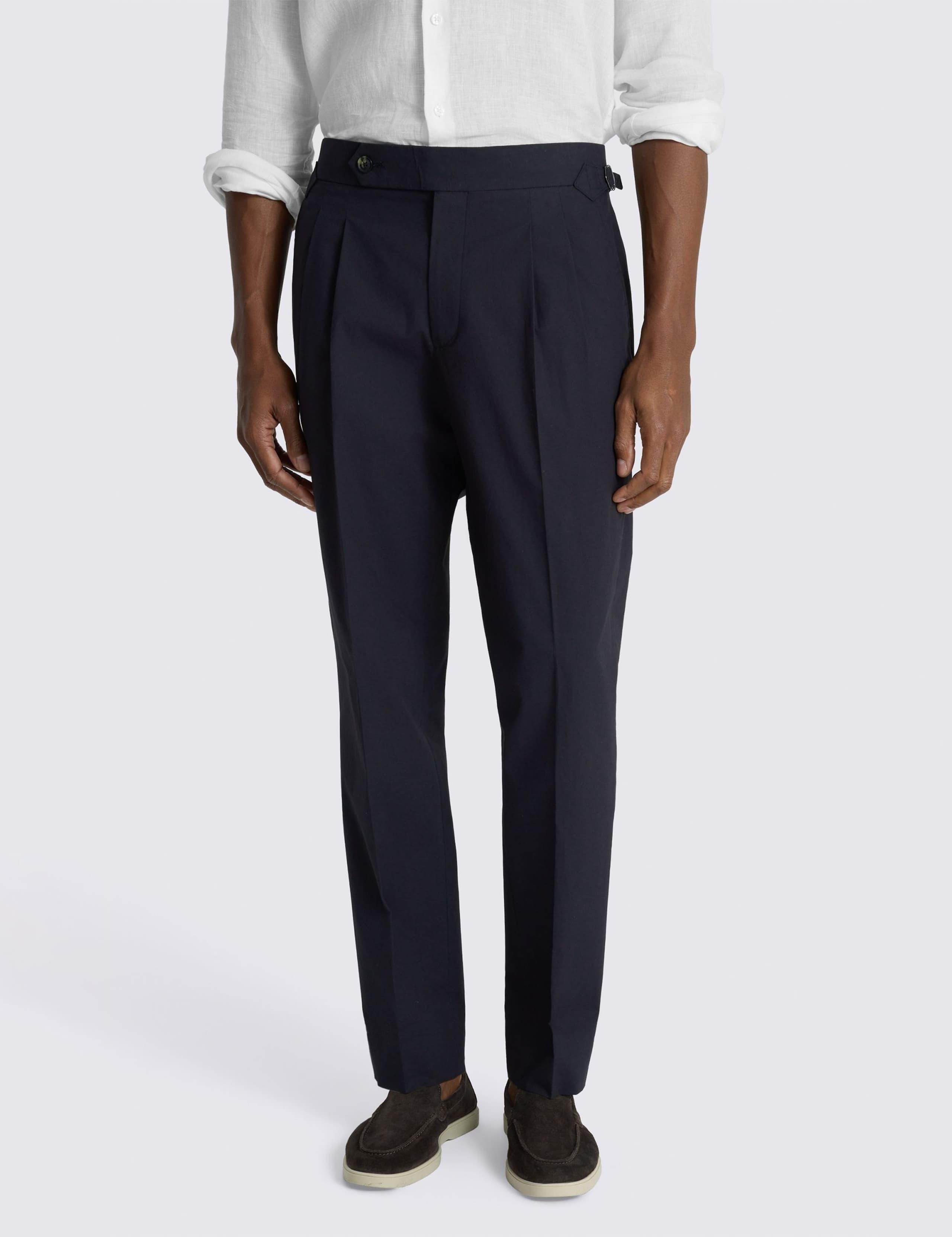 Tailored Fit Cotton Rich Suit Trousers 1 of 4
