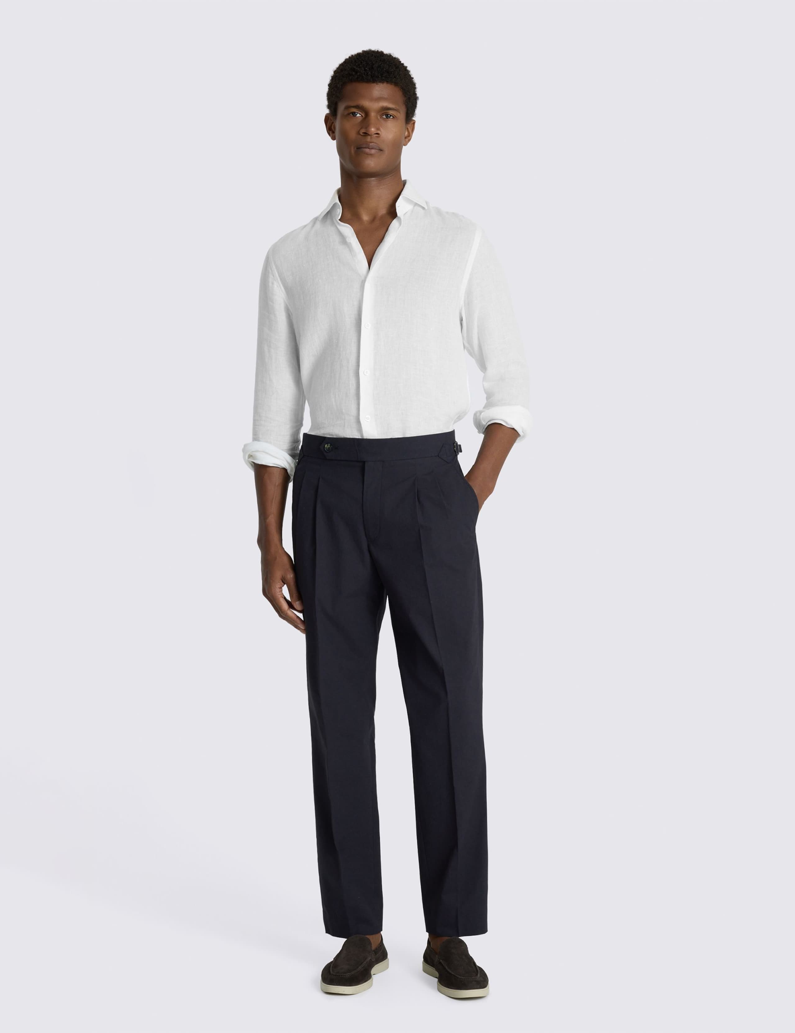 Tailored Fit Cotton Rich Suit Trousers 2 of 4