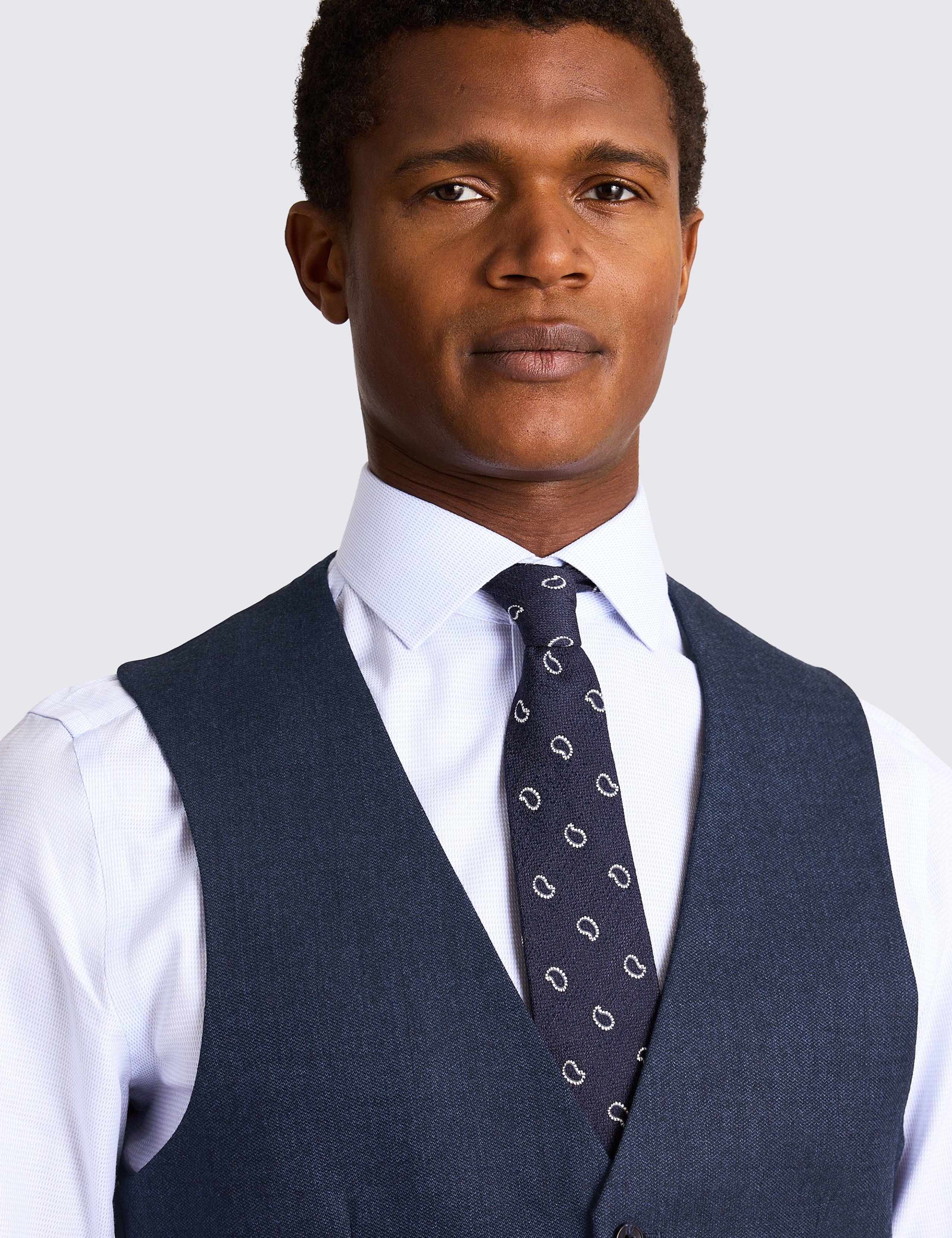 Slim Fit Wool Rich Stretch Waistcoat 3 of 3