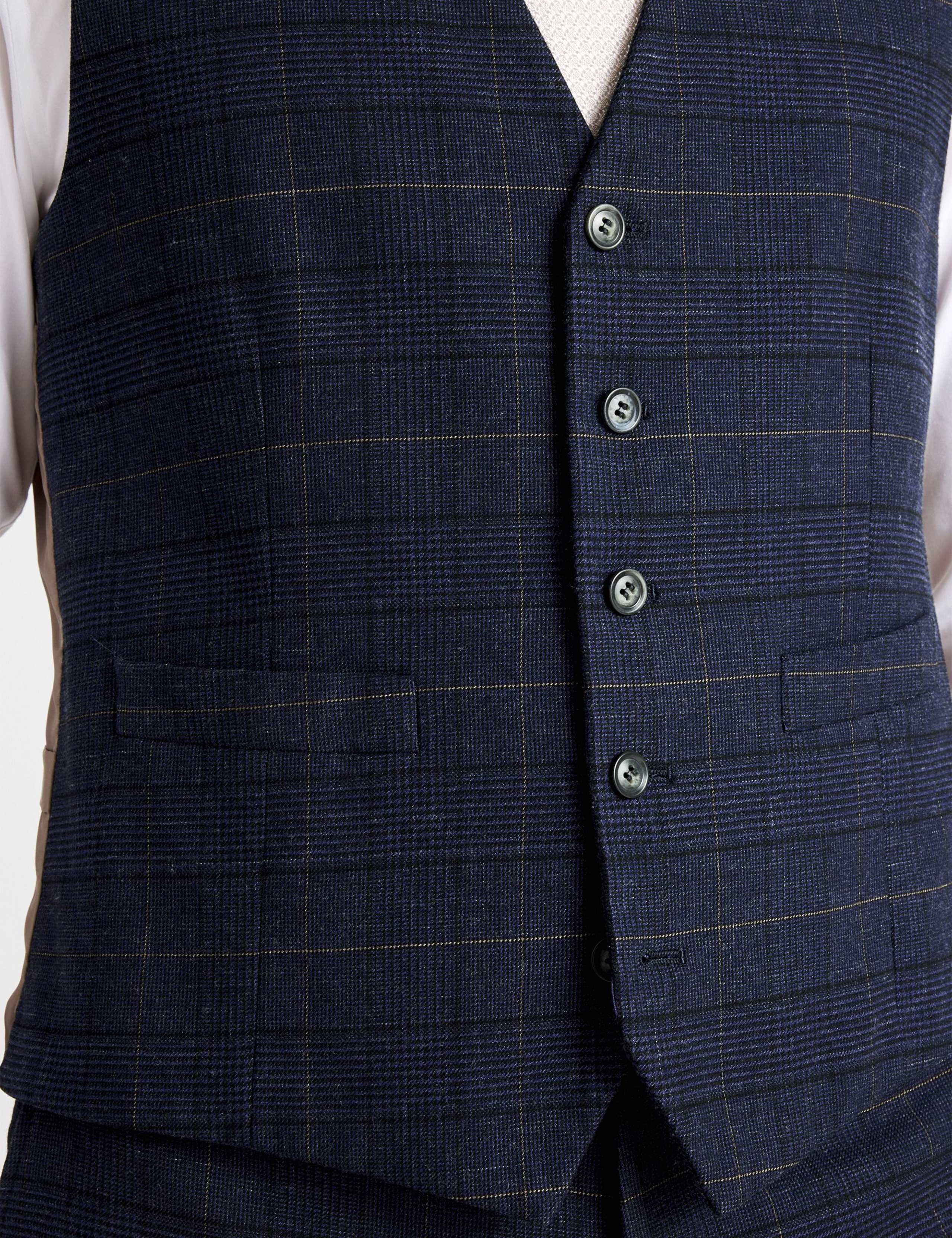 Tailored Fit Check Waistcoat 2 of 3