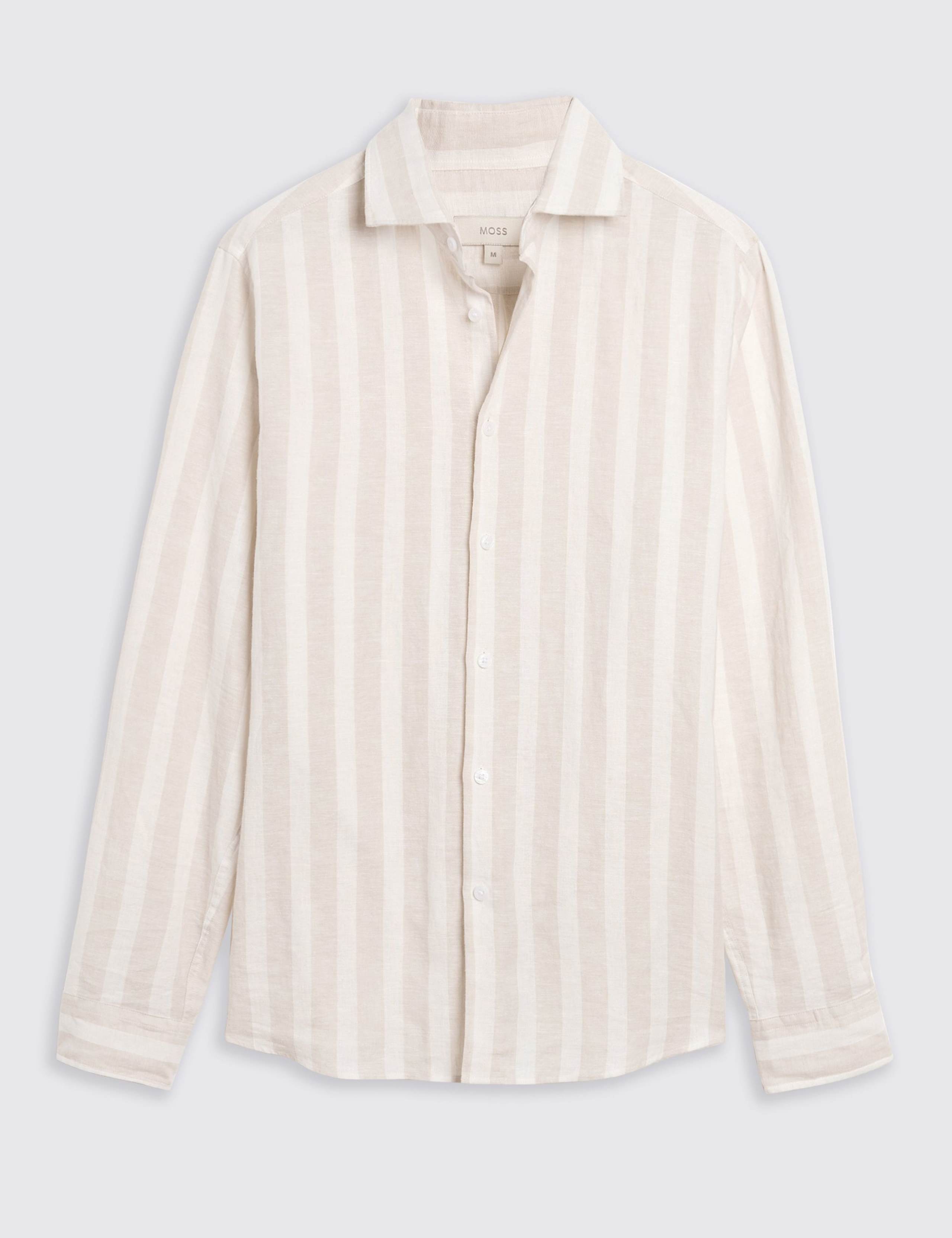 Linen Rich Striped Shirt 2 of 4