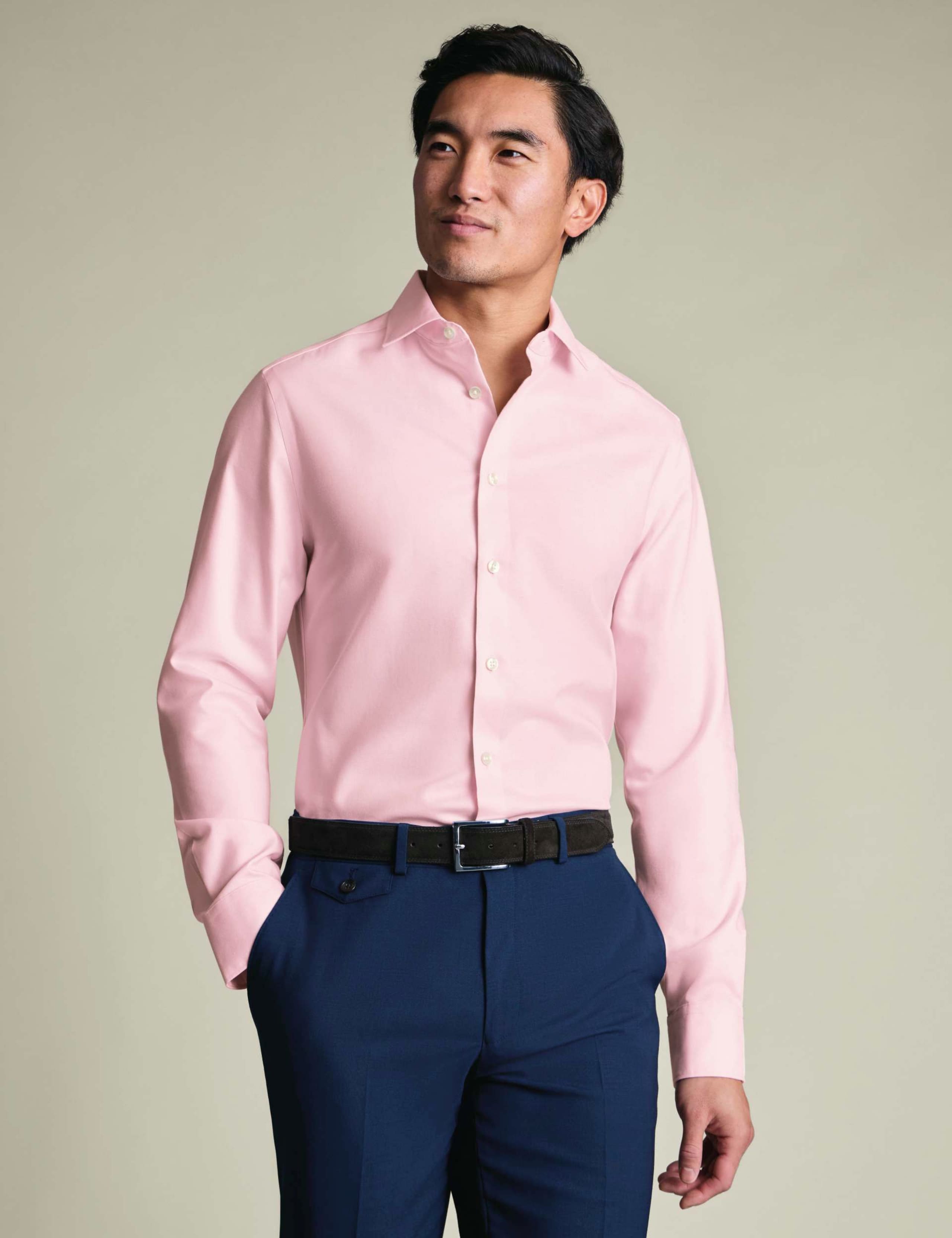 Slim Fit Non Iron Cotton Rich Shirt 1 of 7