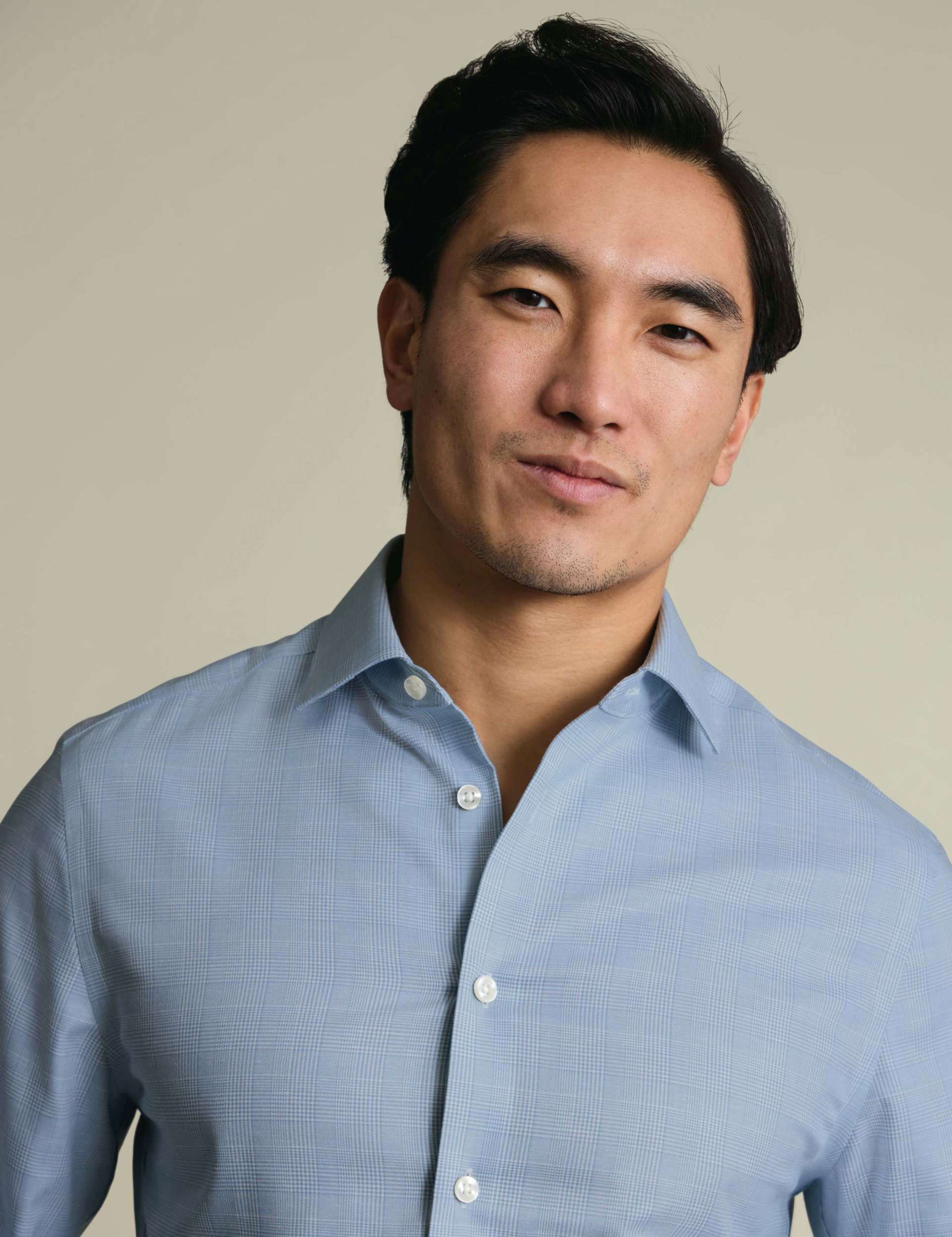 Slim Fit Non Iron Cotton Rich Check Shirt 4 of 6