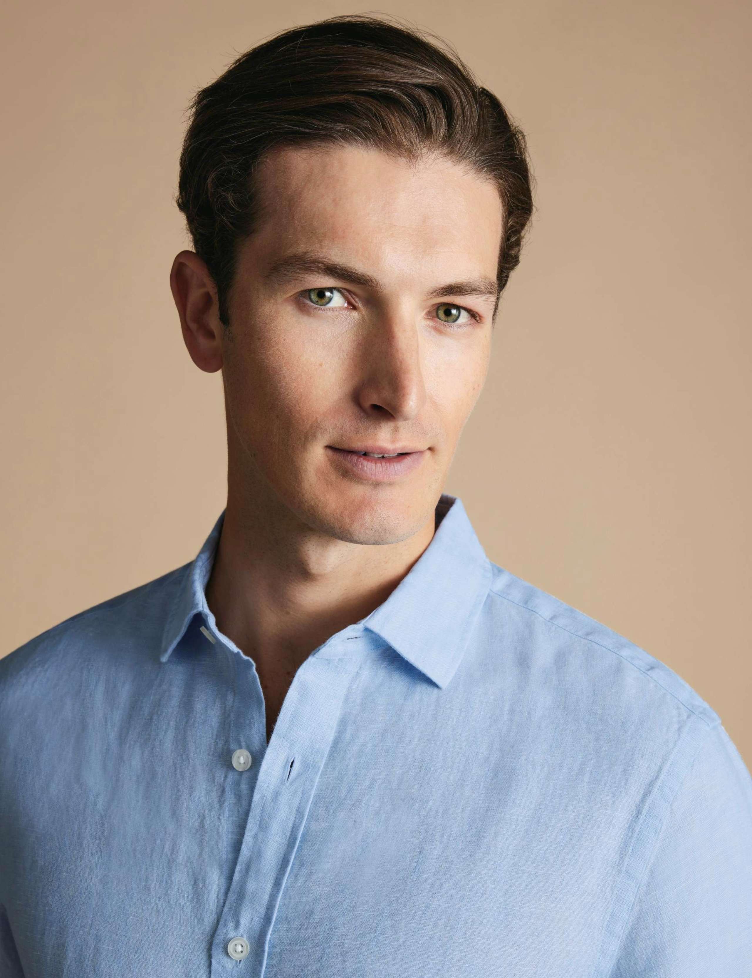 Slim Fit Pure Linen Shirt 2 of 7