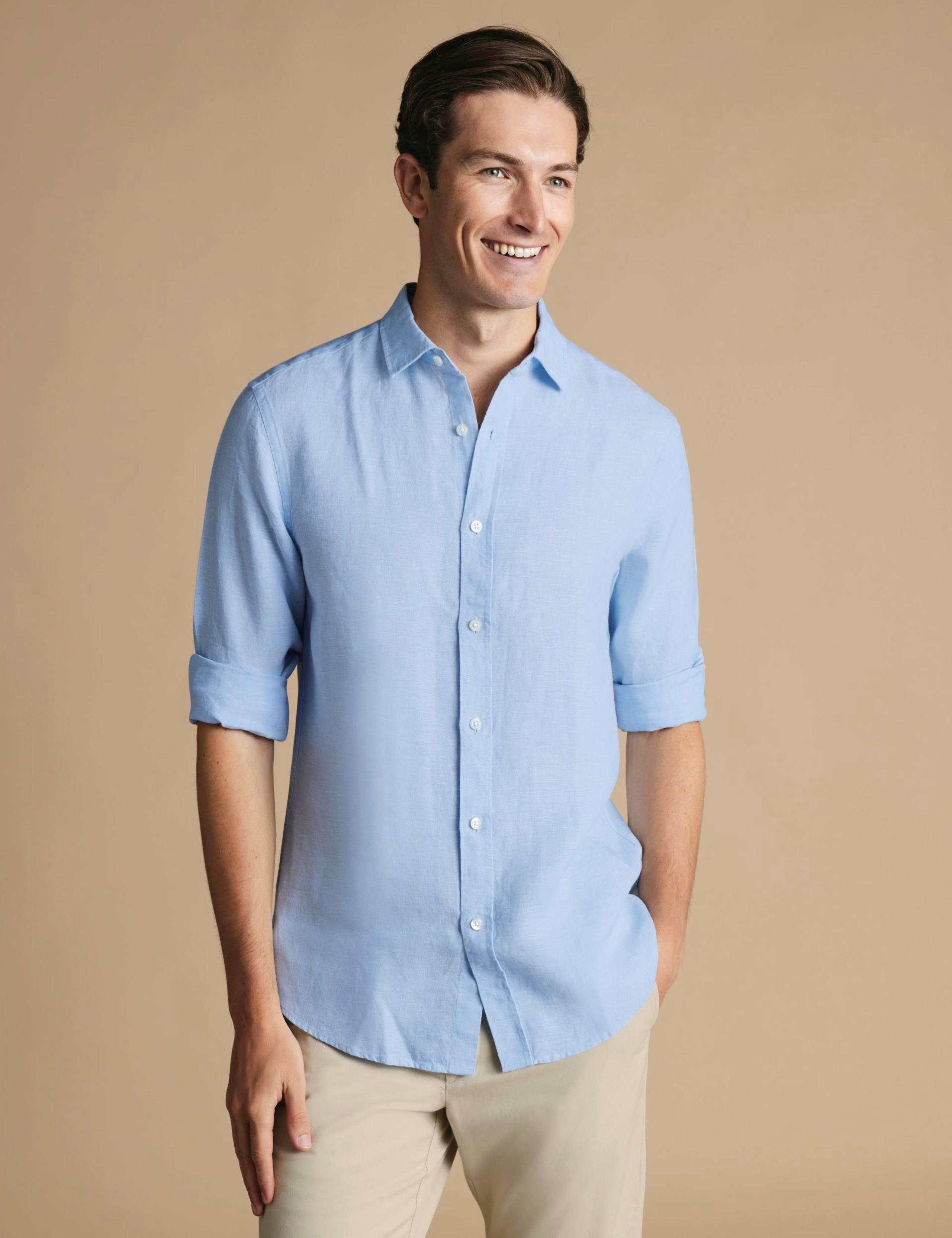 Slim Fit Pure Linen Shirt 7 of 7