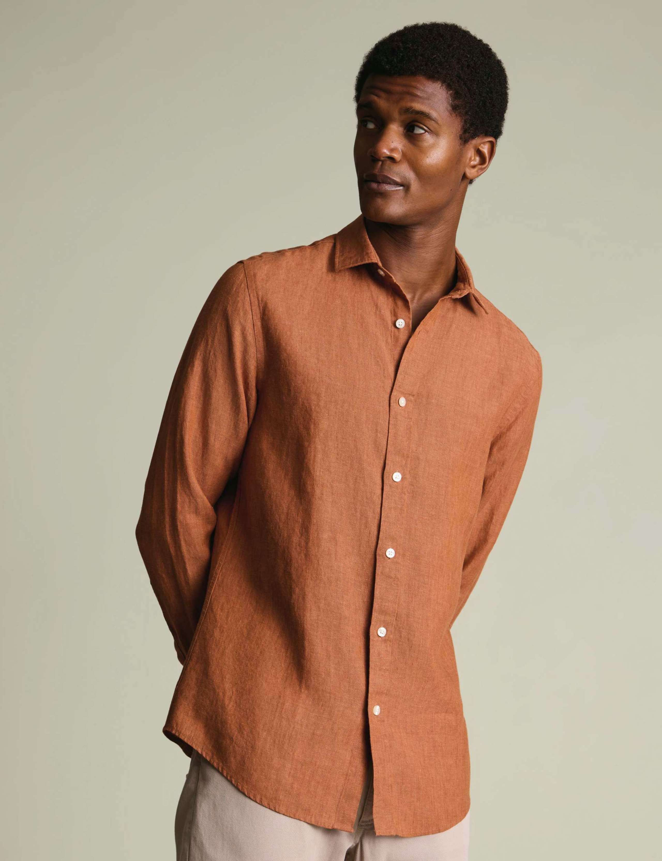 Slim Fit Pure Linen Shirt 1 of 5