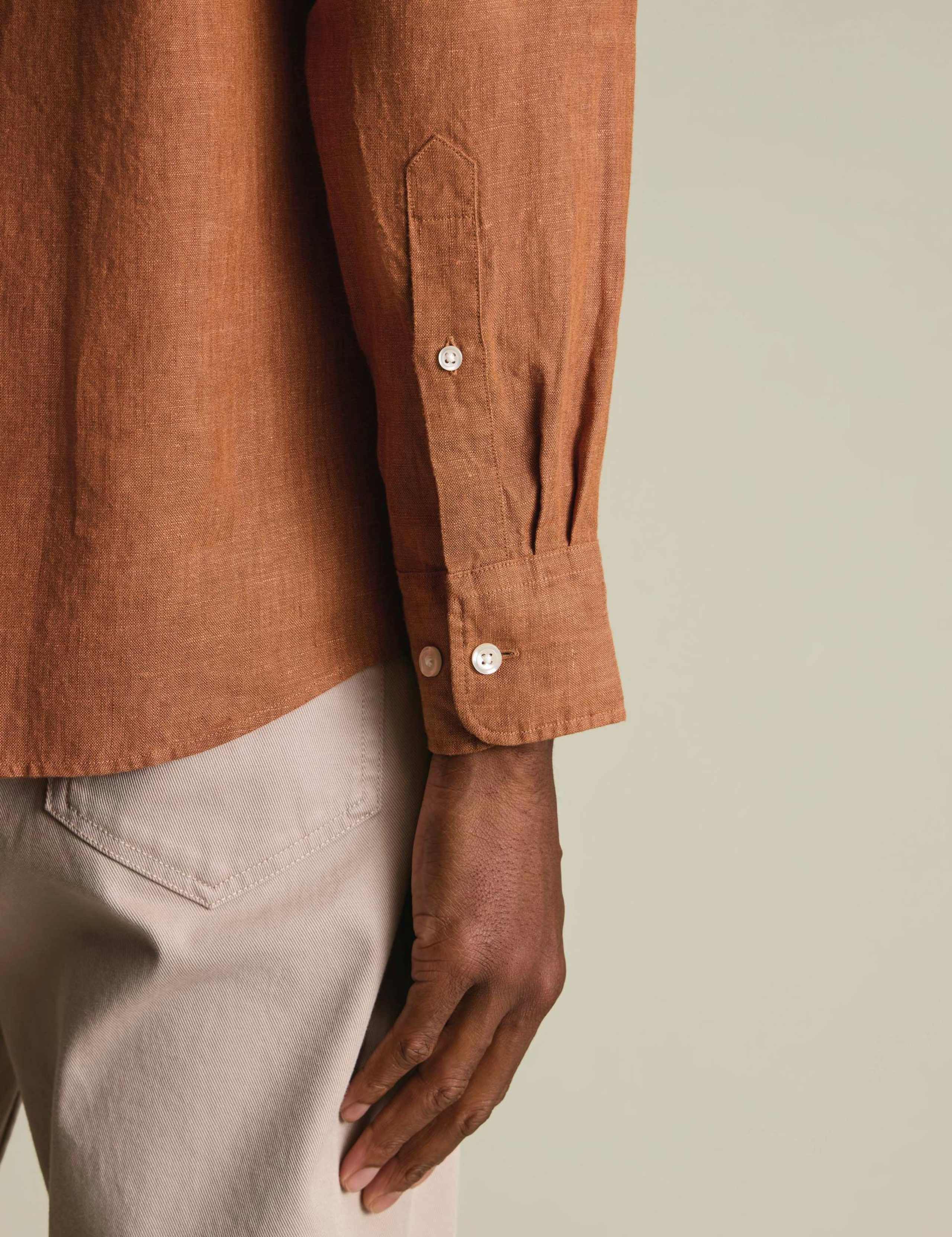 Slim Fit Pure Linen Shirt 2 of 5