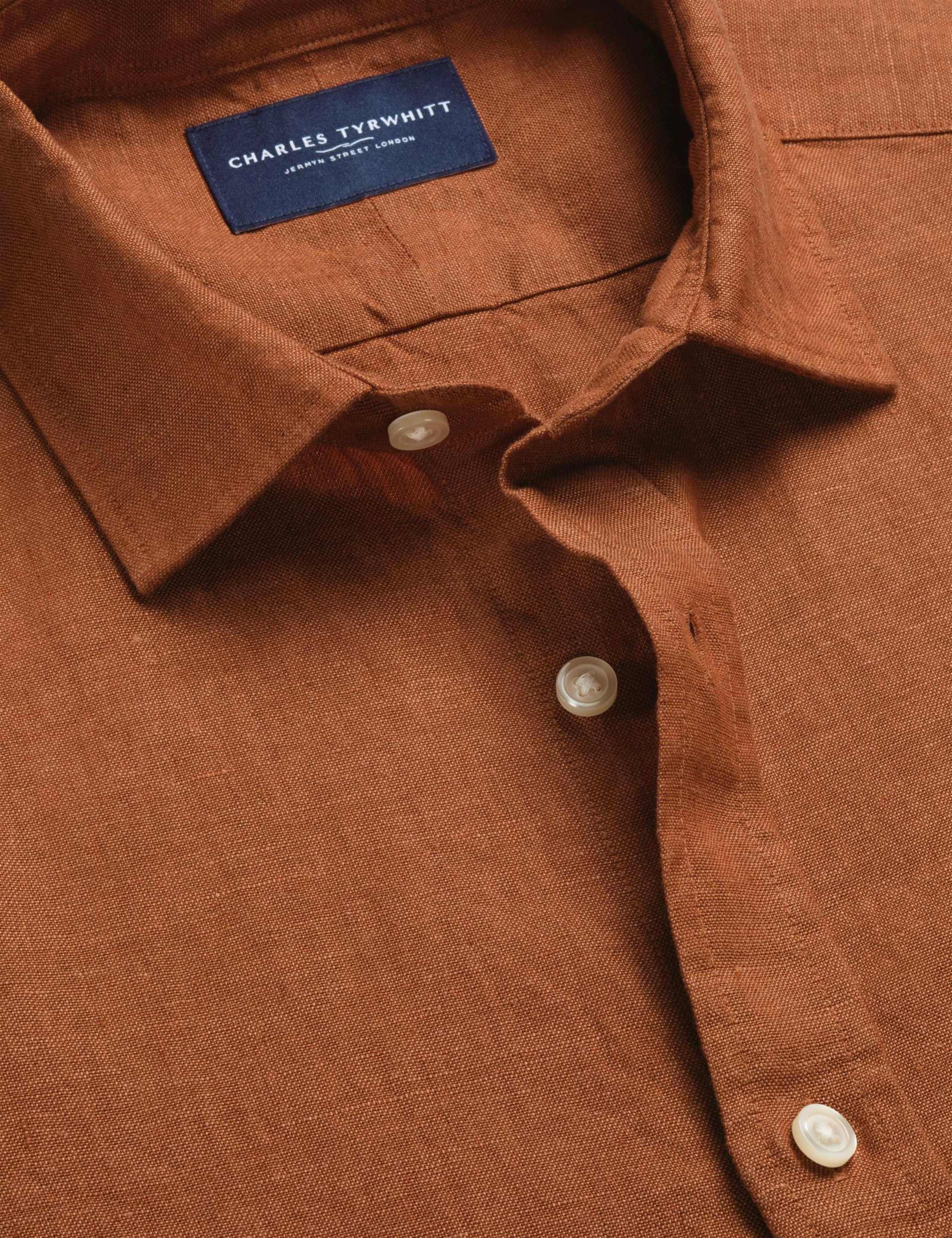 Slim Fit Pure Linen Shirt 4 of 5