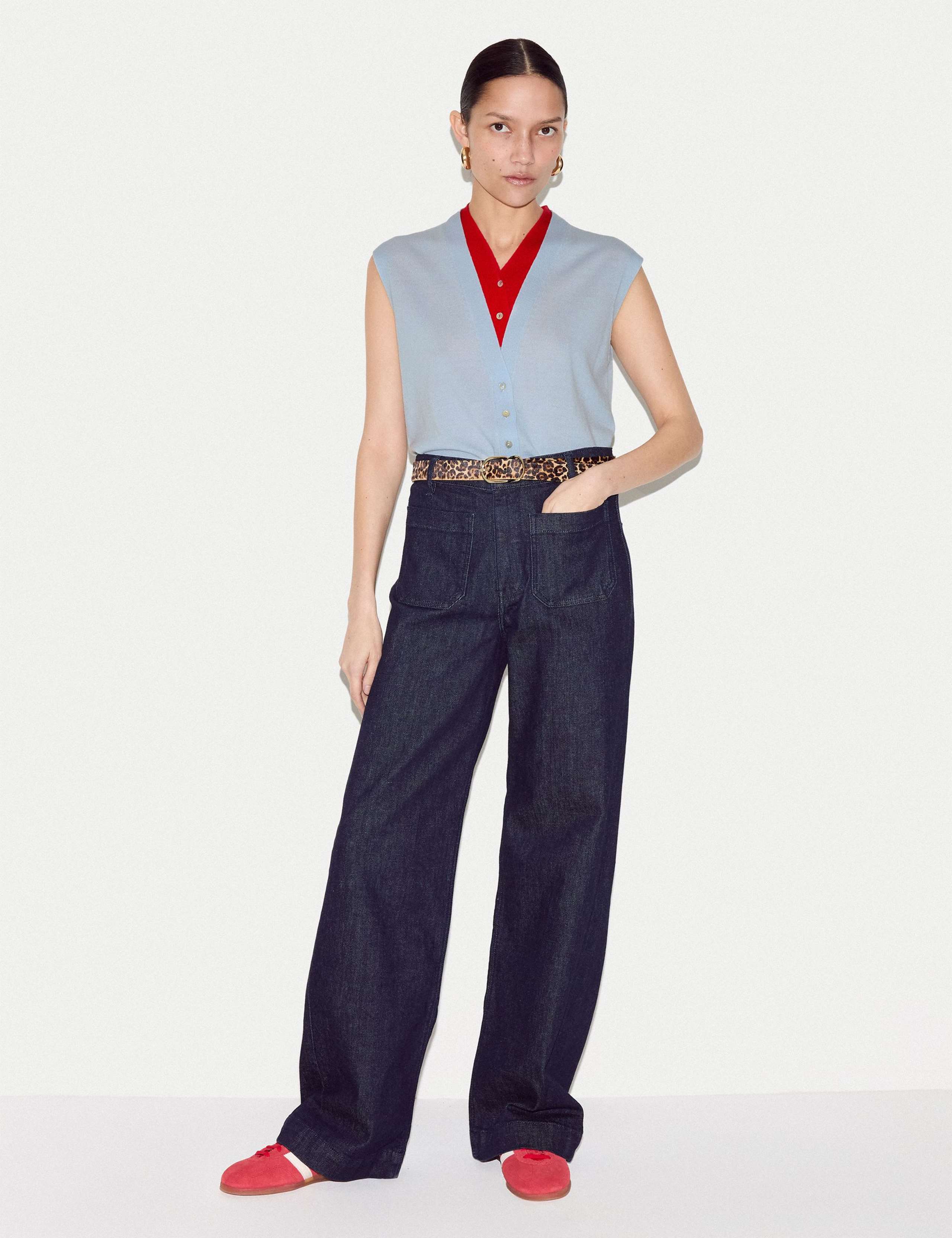 Pure Wool V-Neck Double Layer Vest Top 1 of 5