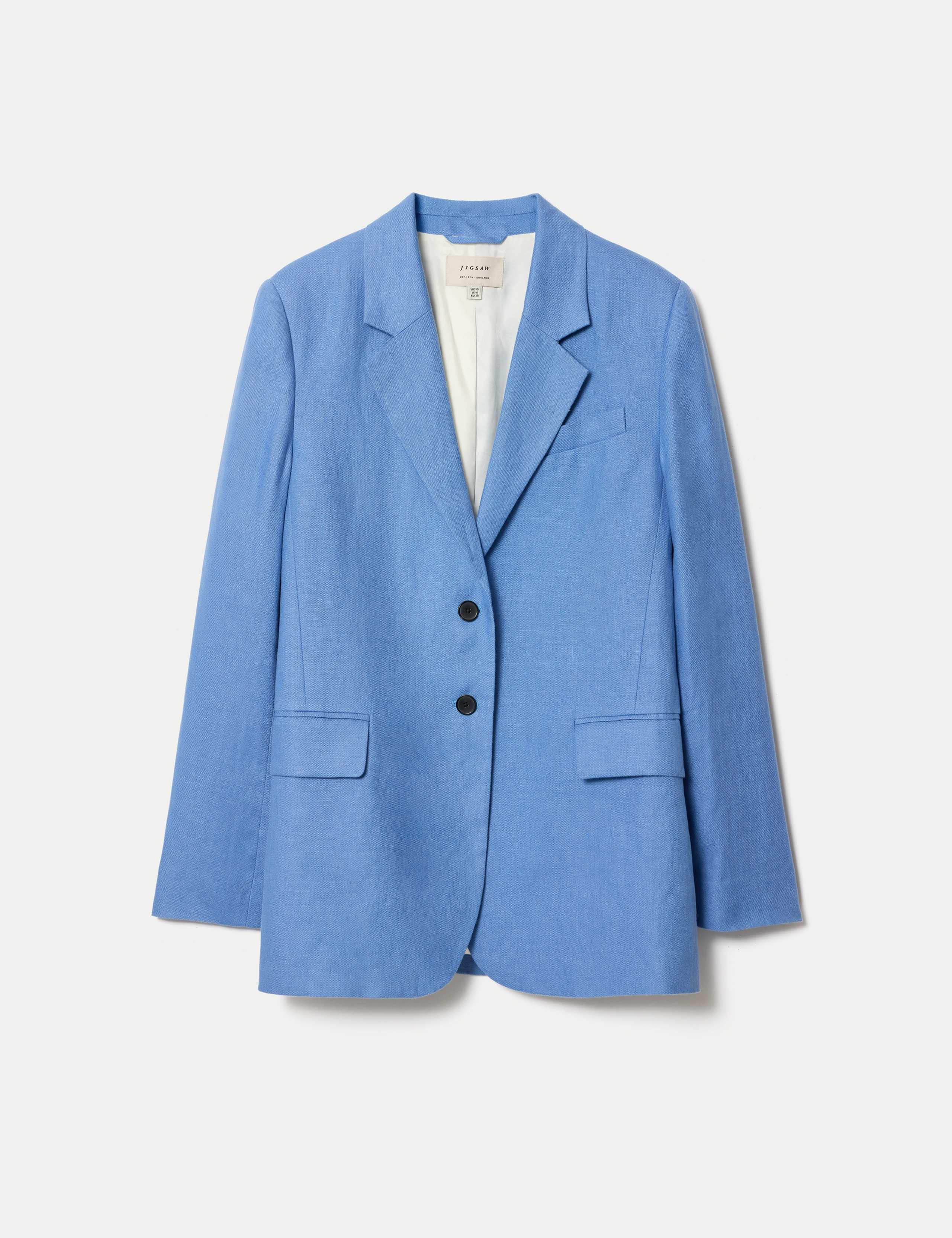 Pure Linen Textured Longline Blazer 2 of 8