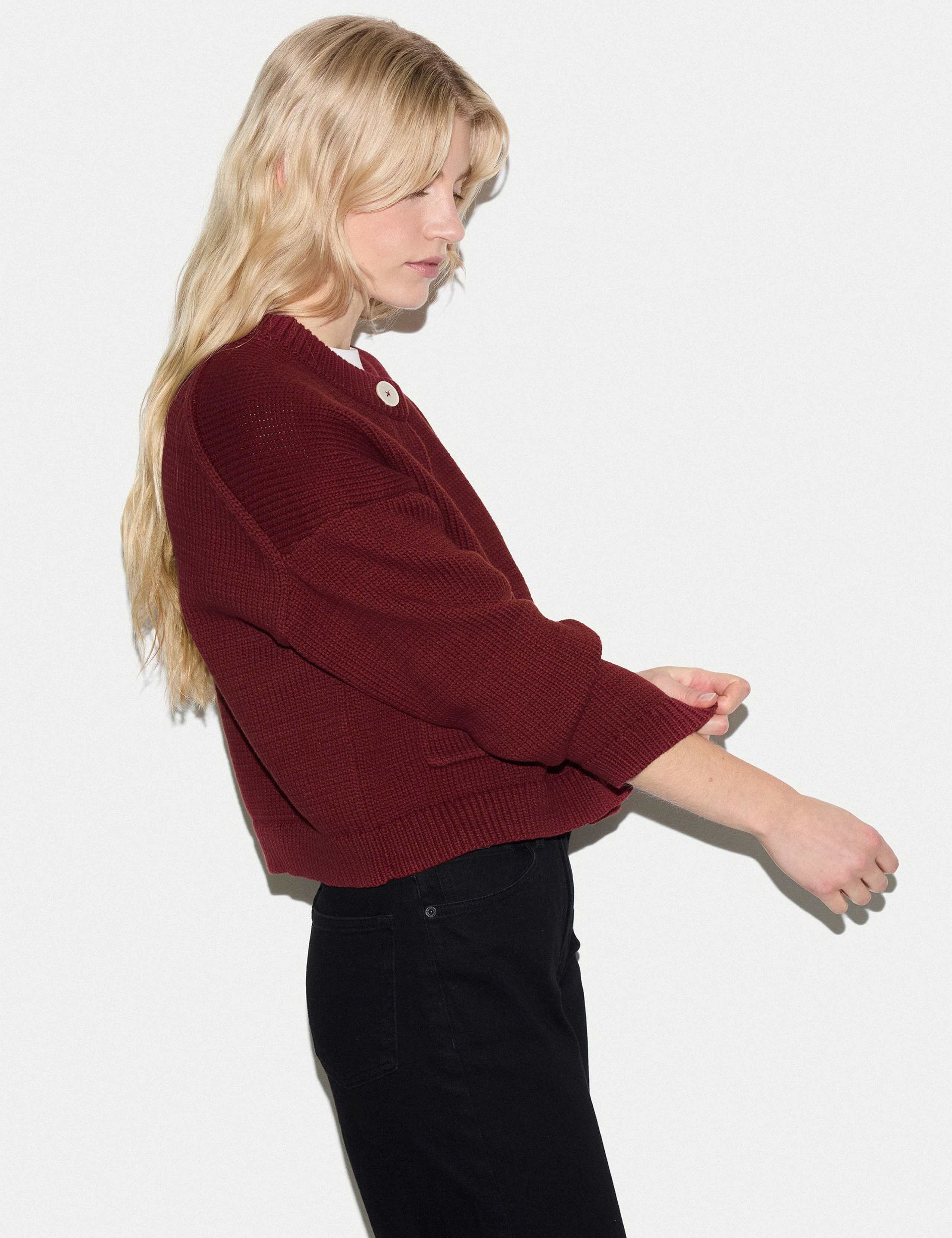 Cotton Rich Chunky Relaxed Cardigan 5 of 6