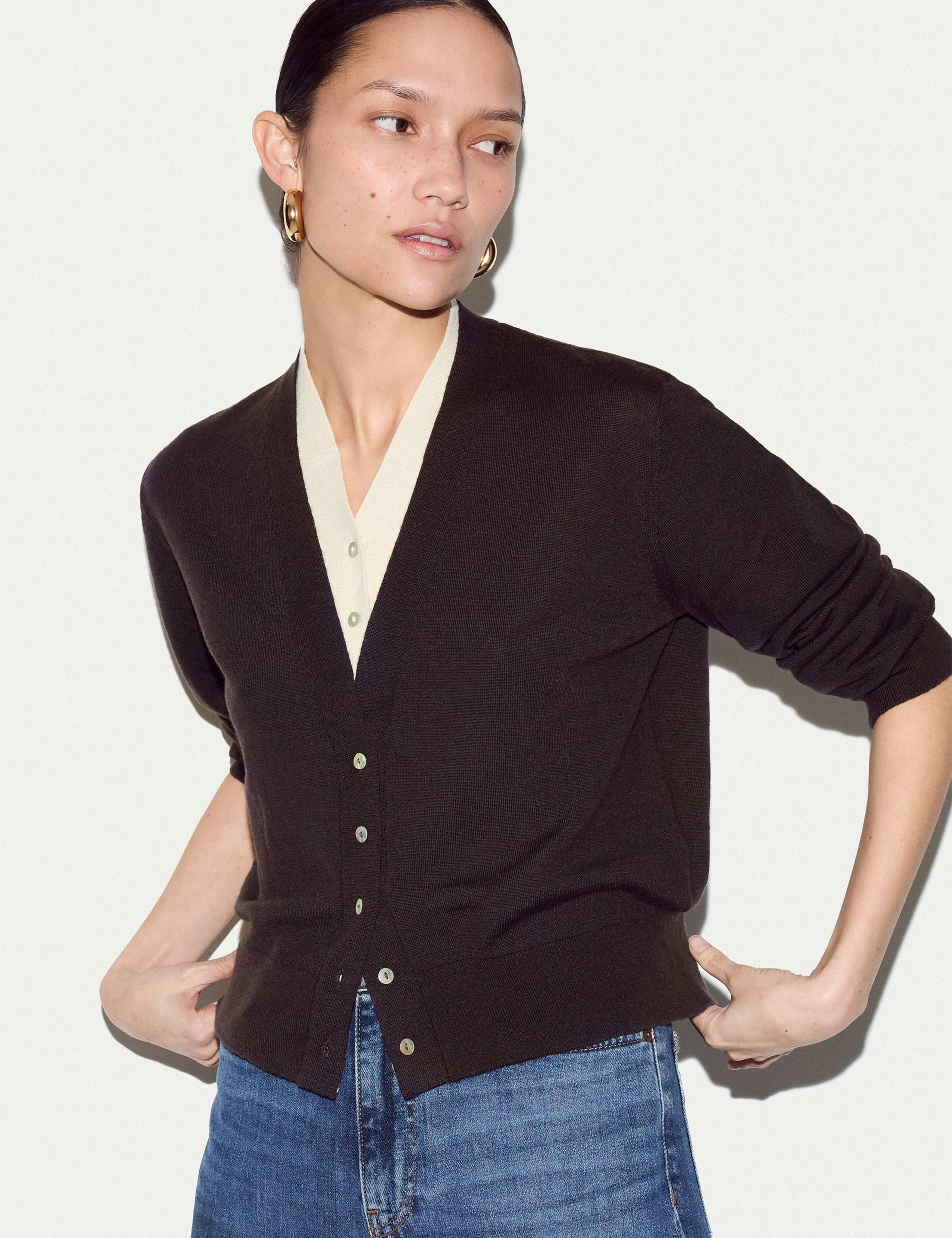 Pure Merino Wool Double Layer Cardigan 4 of 5