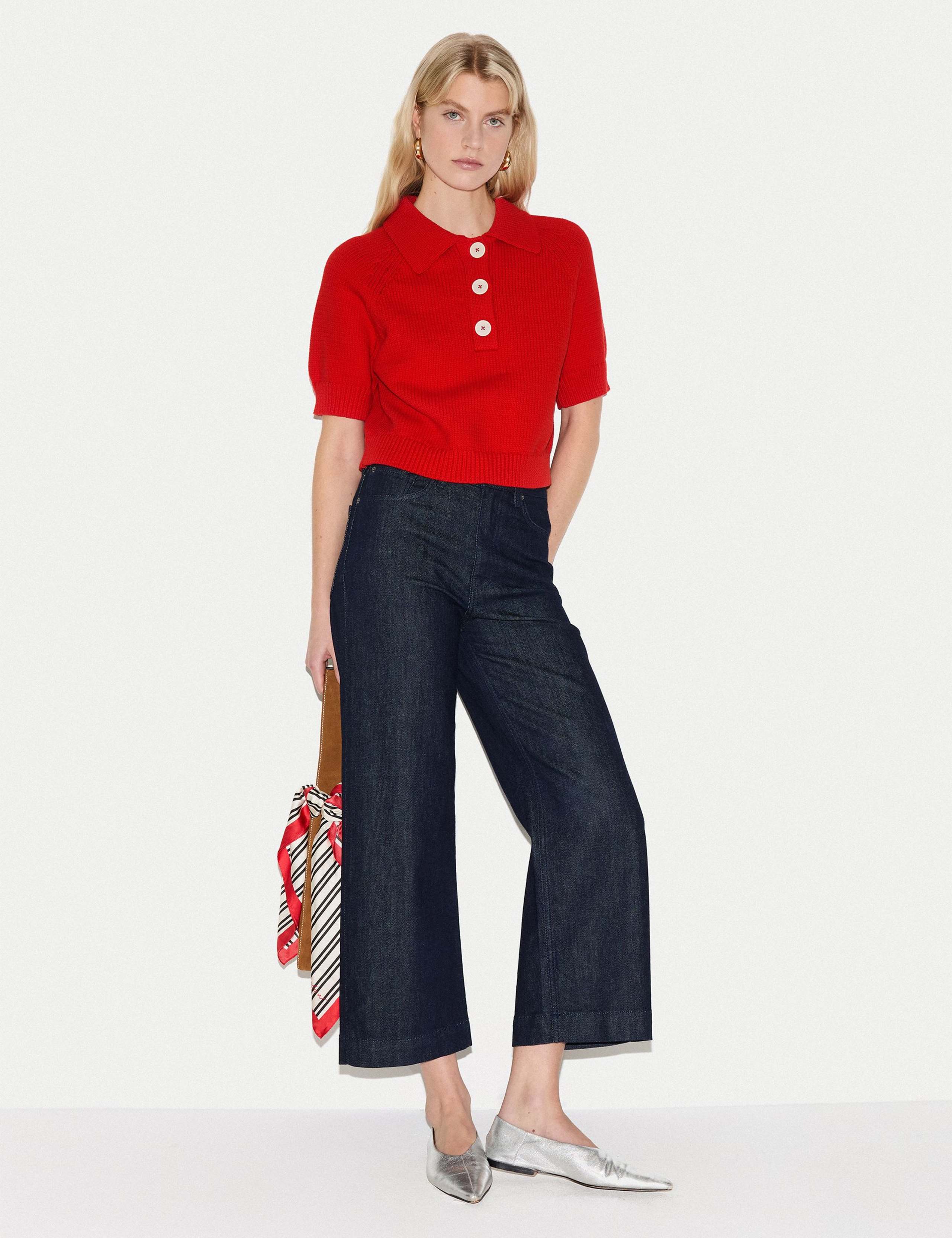 Cotton Rich Collared Knitted Top 4 of 6