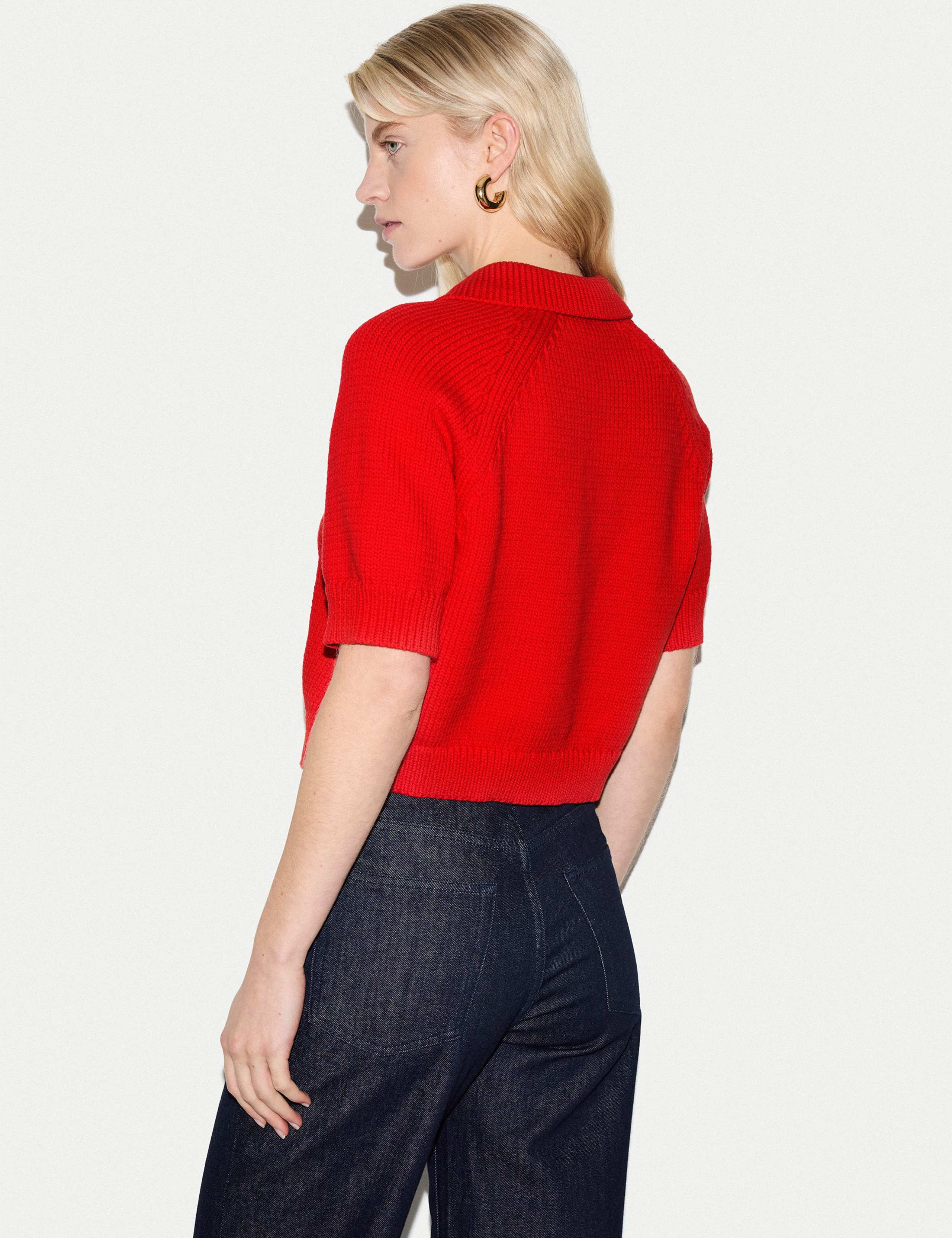 Cotton Rich Collared Knitted Top 5 of 6