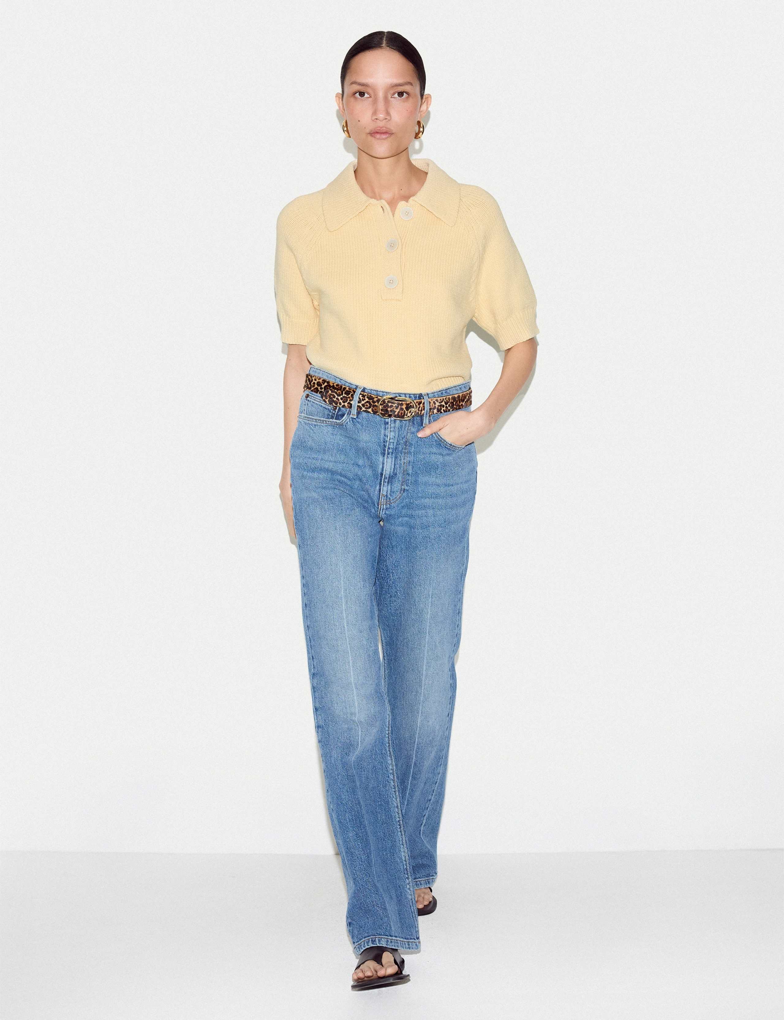 Cotton Rich Collared Knitted Top 3 of 5