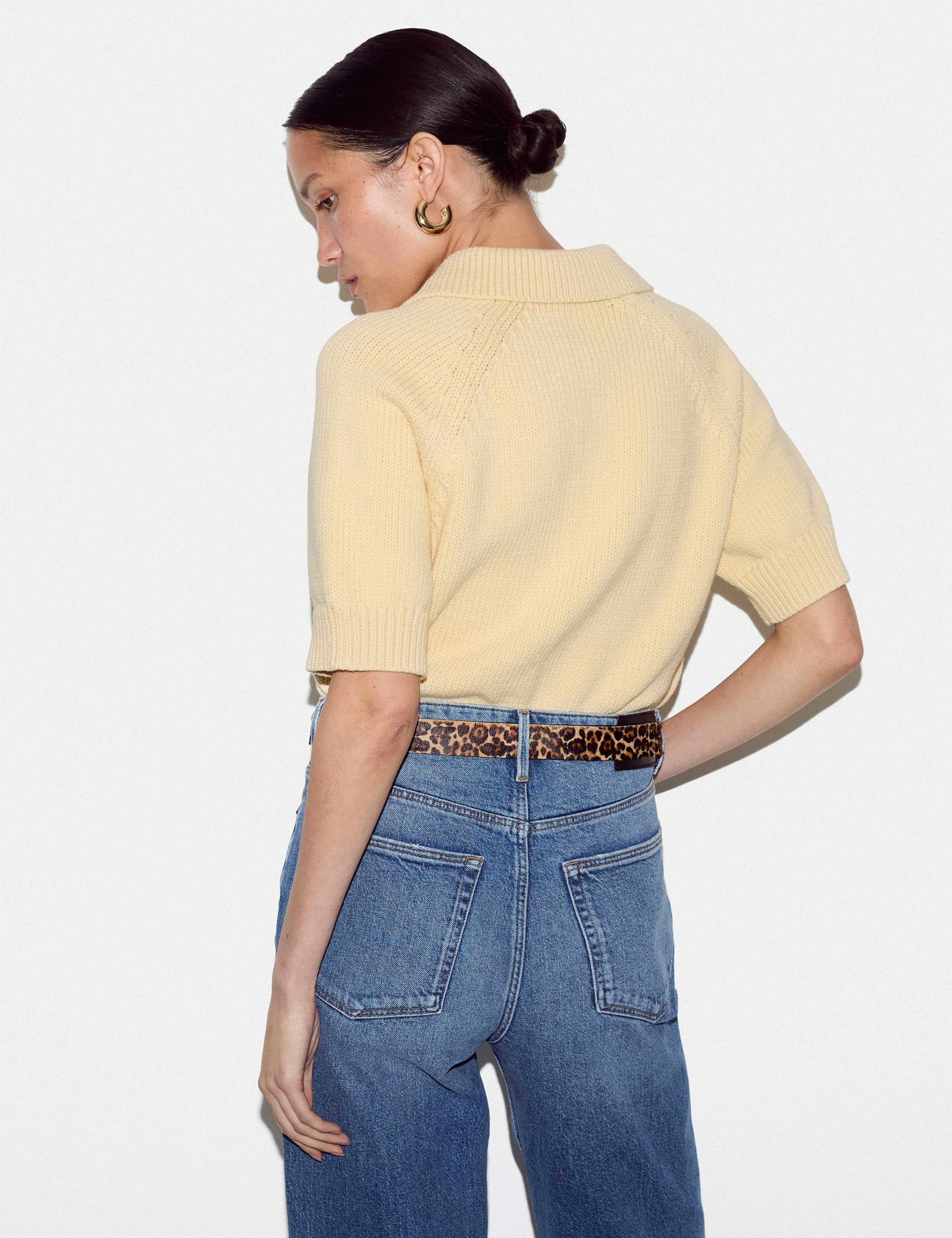 Cotton Rich Collared Knitted Top 4 of 5
