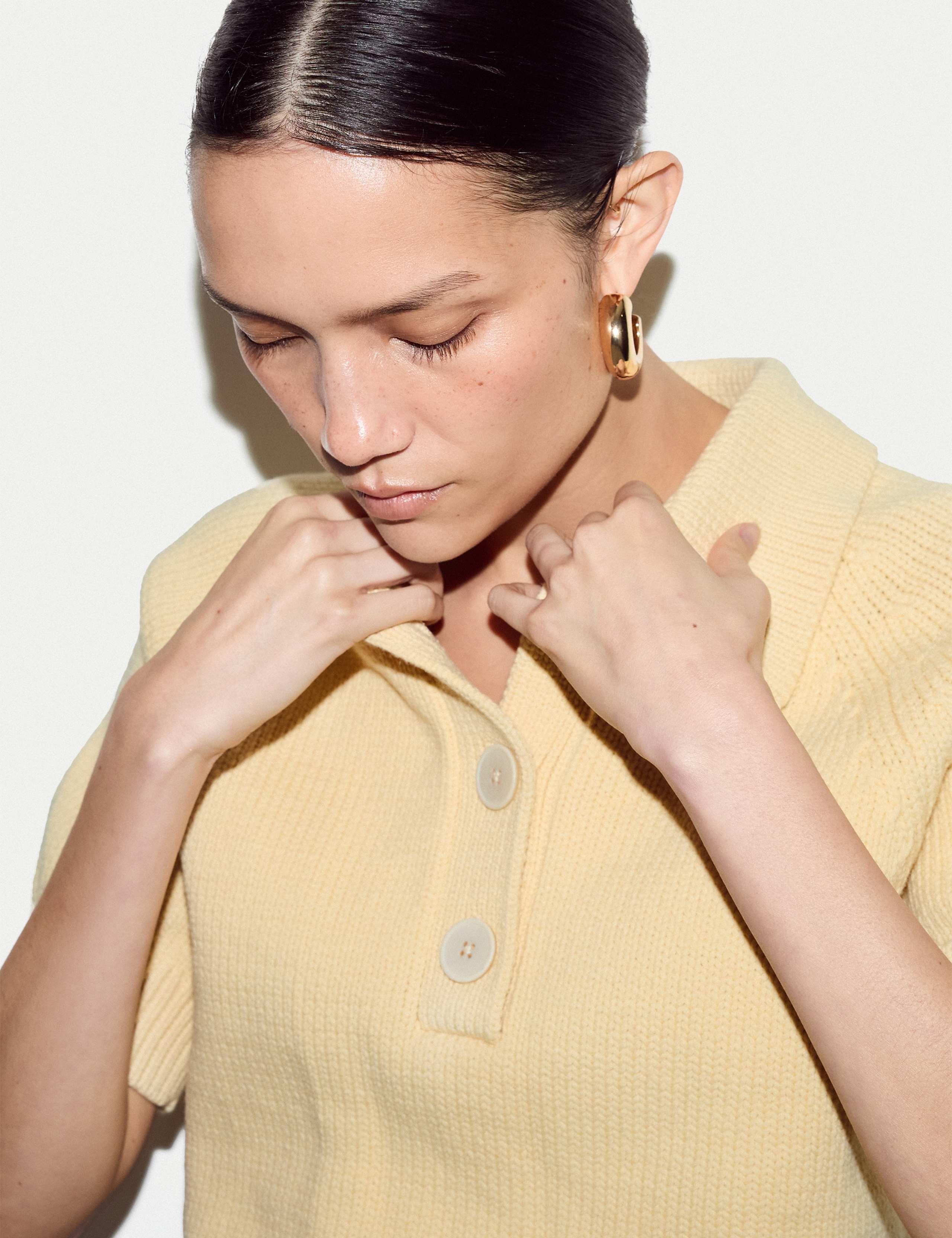 Cotton Rich Collared Knitted Top 5 of 5
