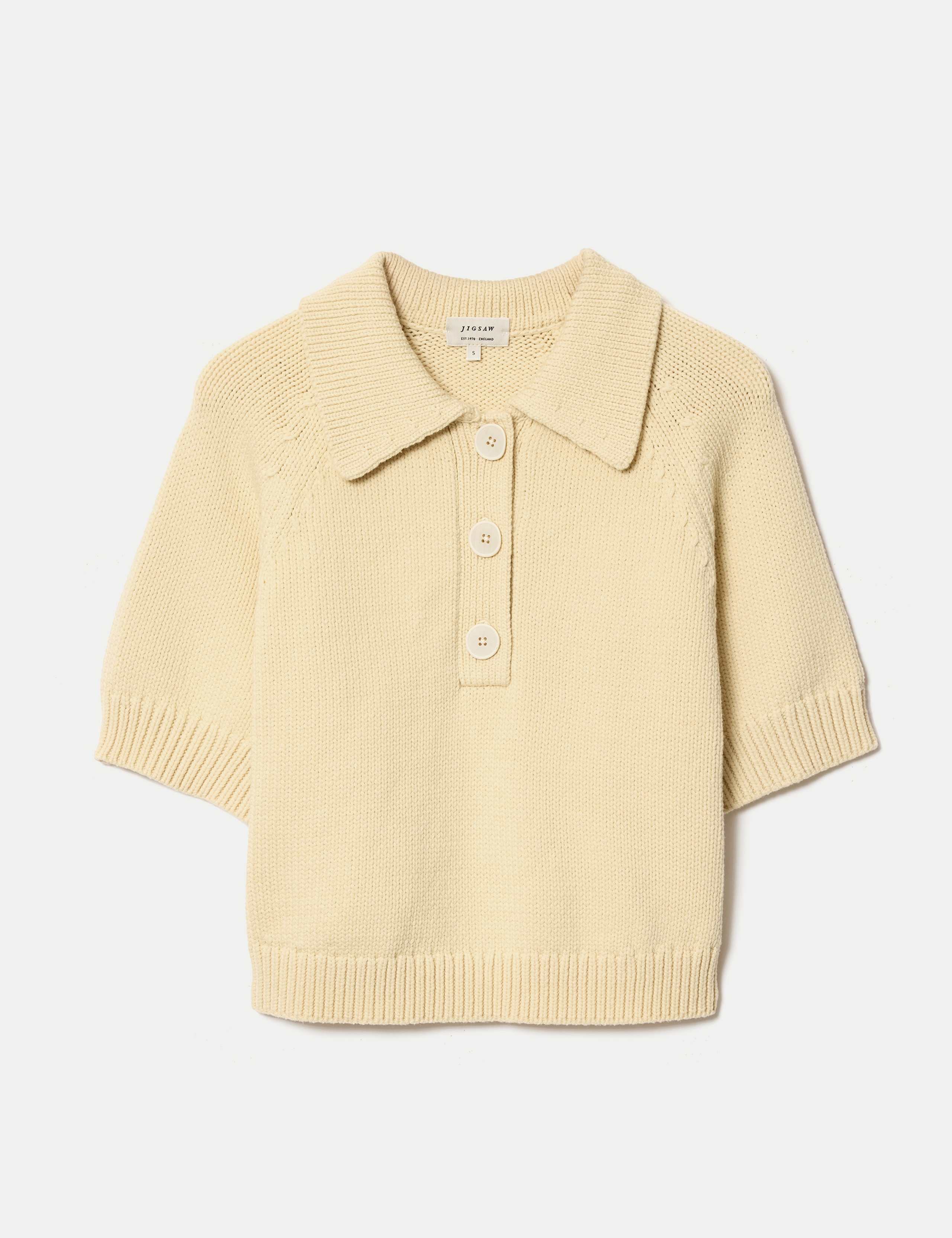 Cotton Rich Collared Knitted Top 2 of 5