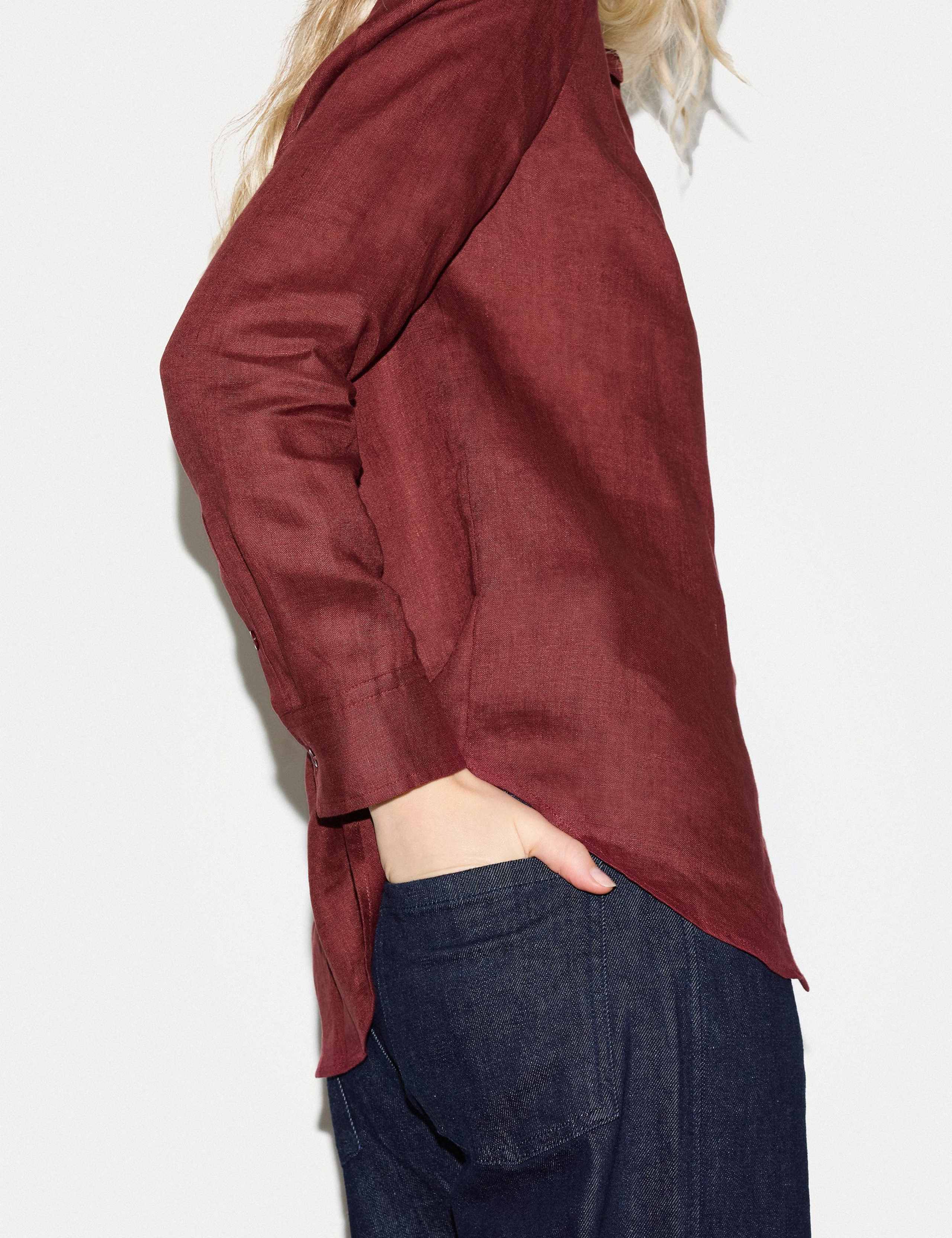 Pure Linen Collared Shirt 6 of 6