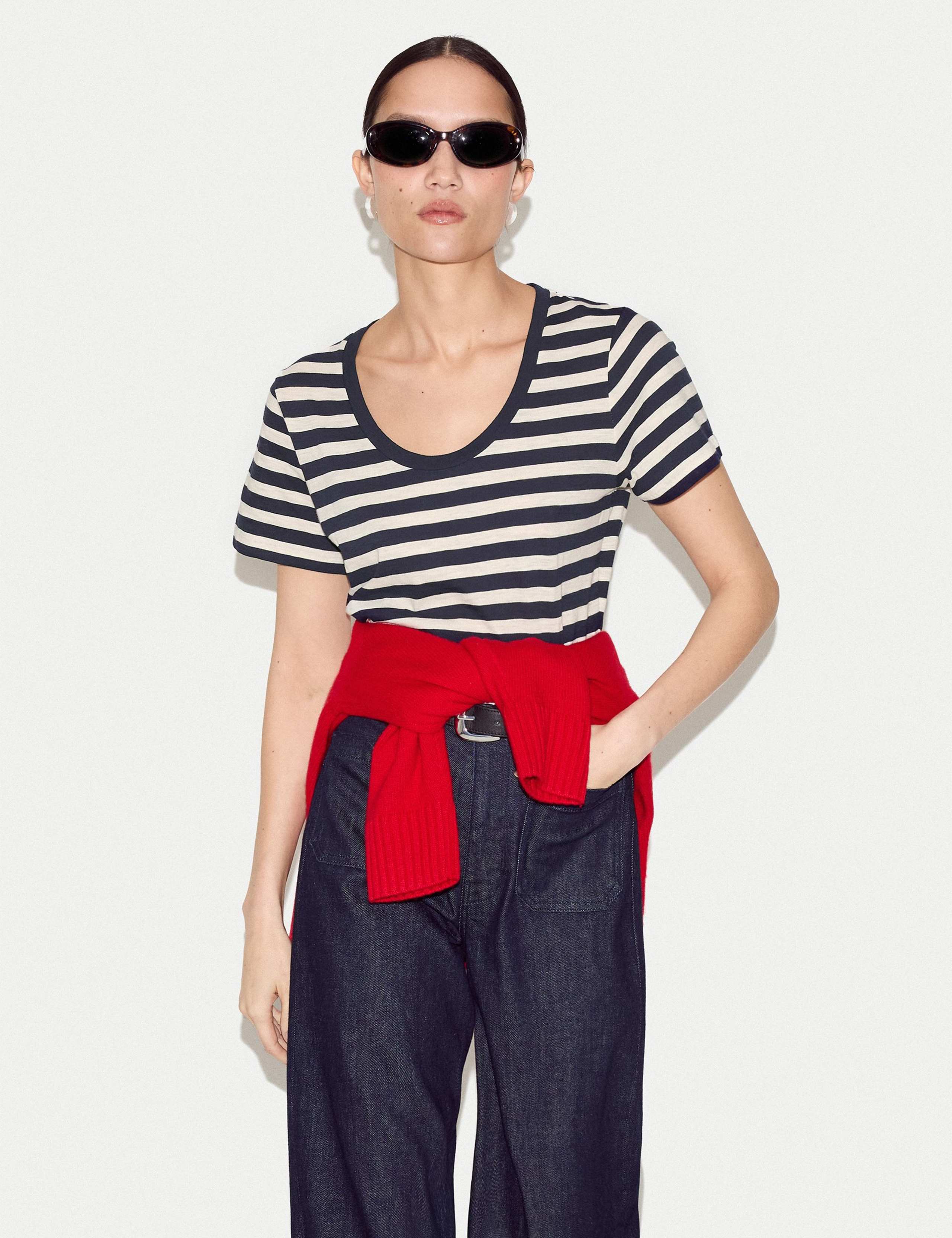 Pure Cotton Striped T-Shirt 4 of 7