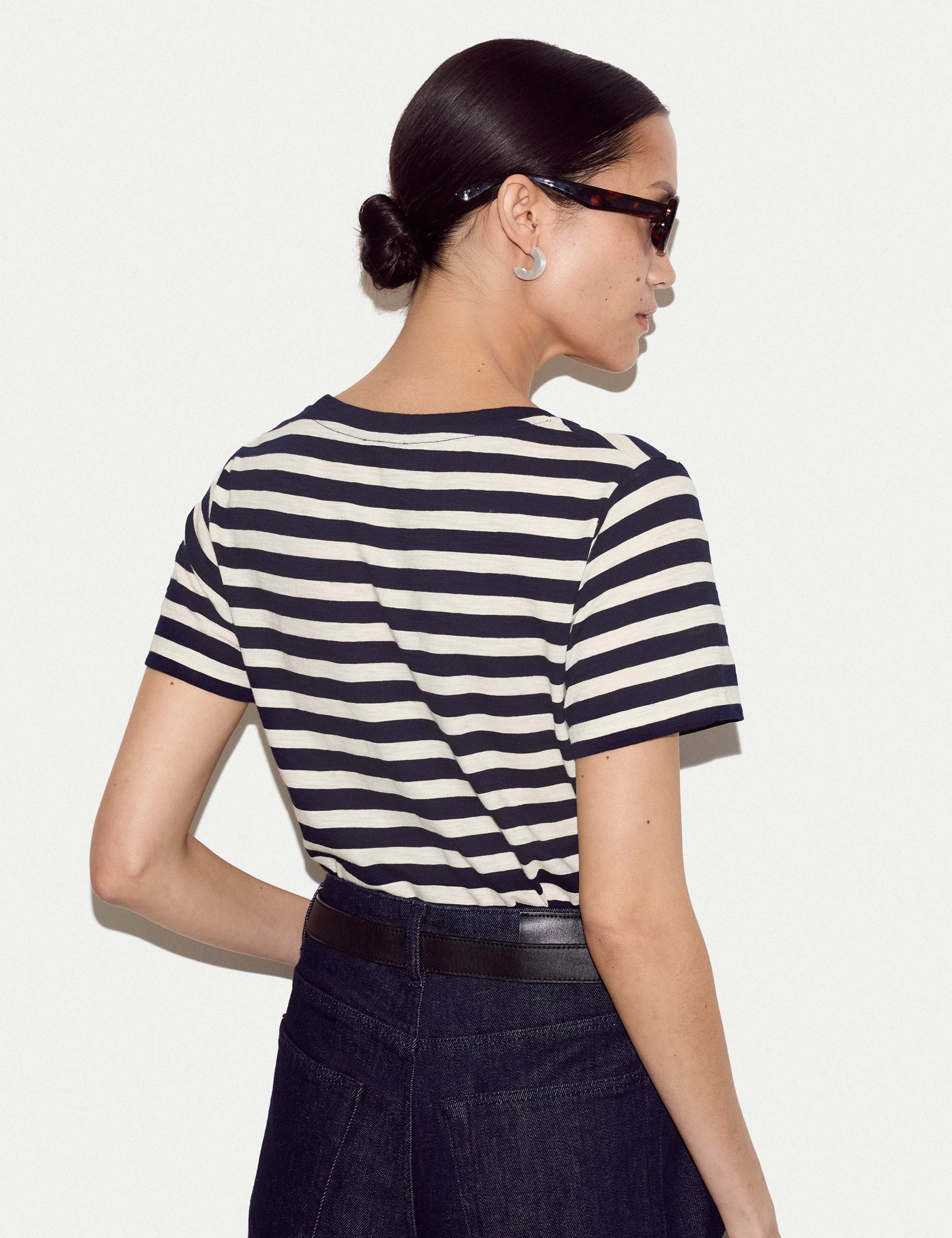 Pure Cotton Striped T-Shirt 6 of 7