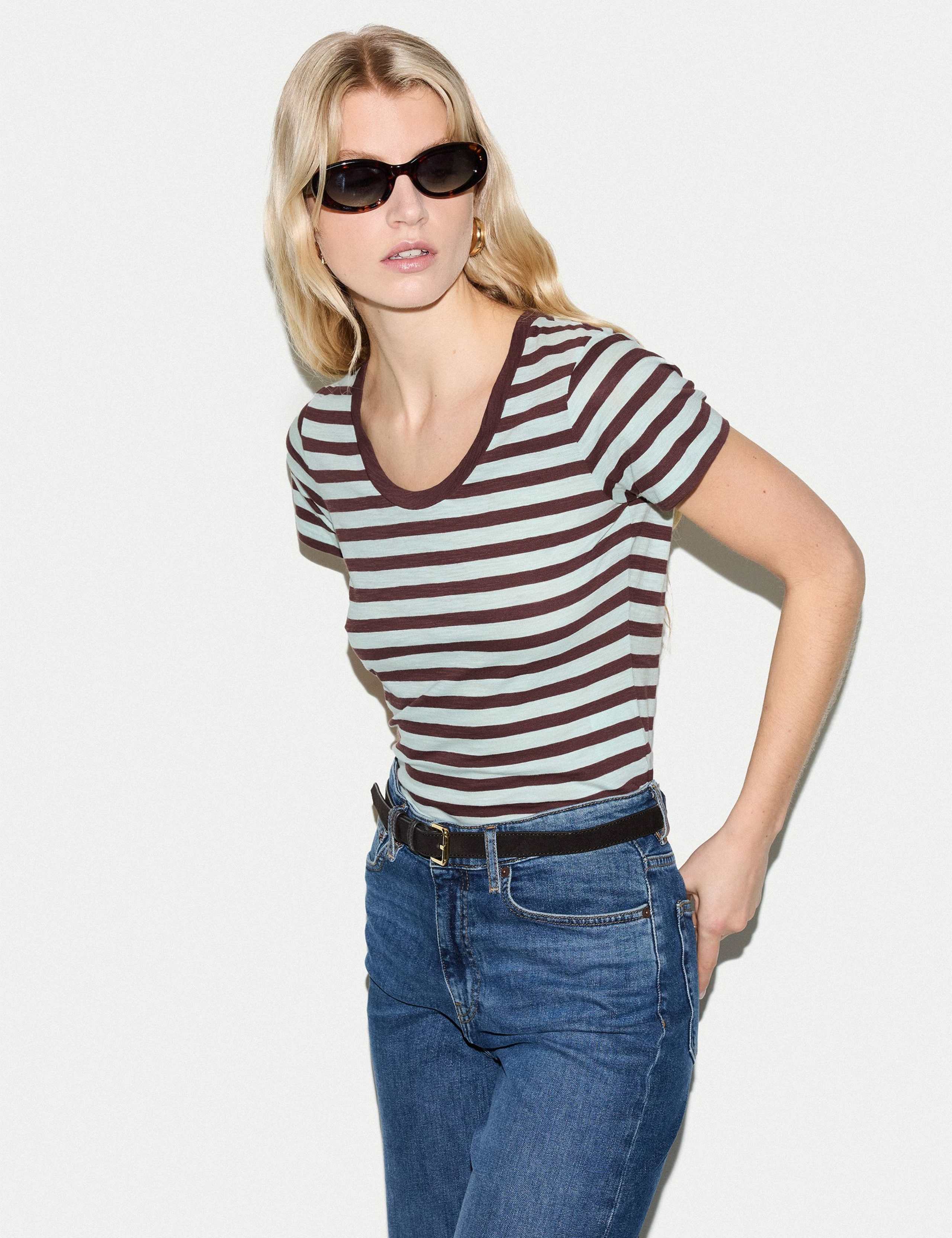 Pure Cotton Striped T-Shirt 1 of 6