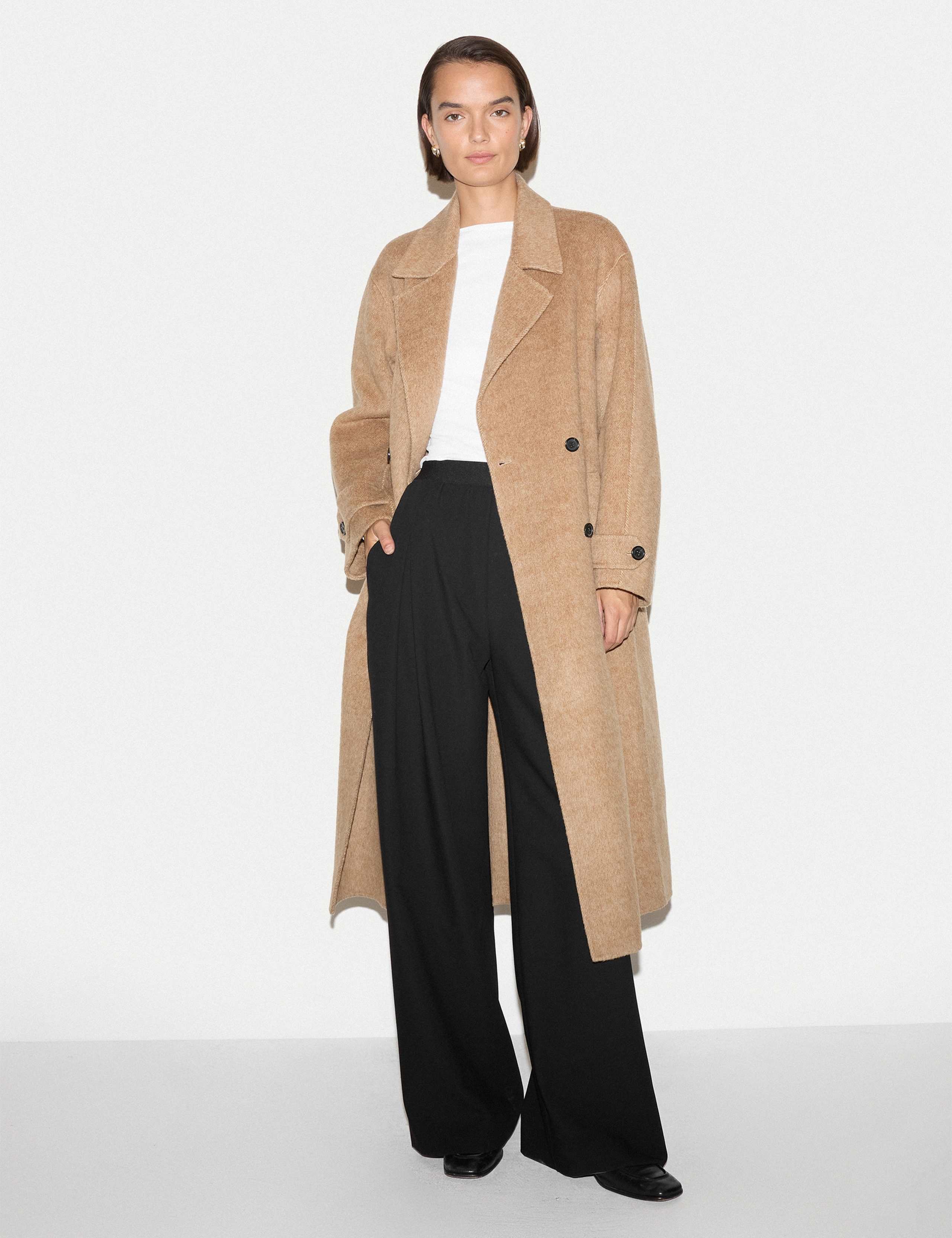 Crepe Drawstring Wide Leg Ankle Grazer Trousers 4 of 4