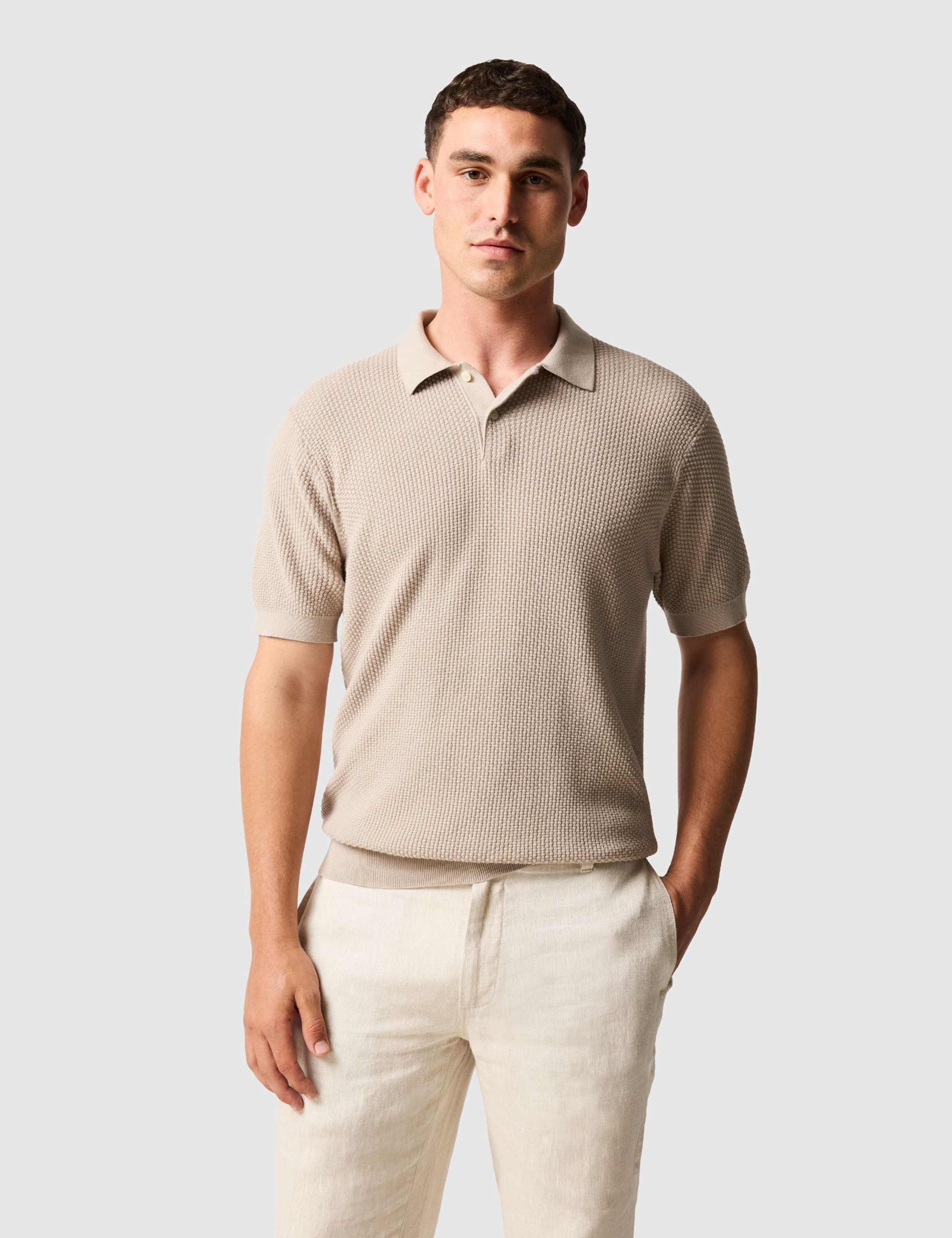 Amberley Pure Cotton Knitted Polo Shirt 1 of 6